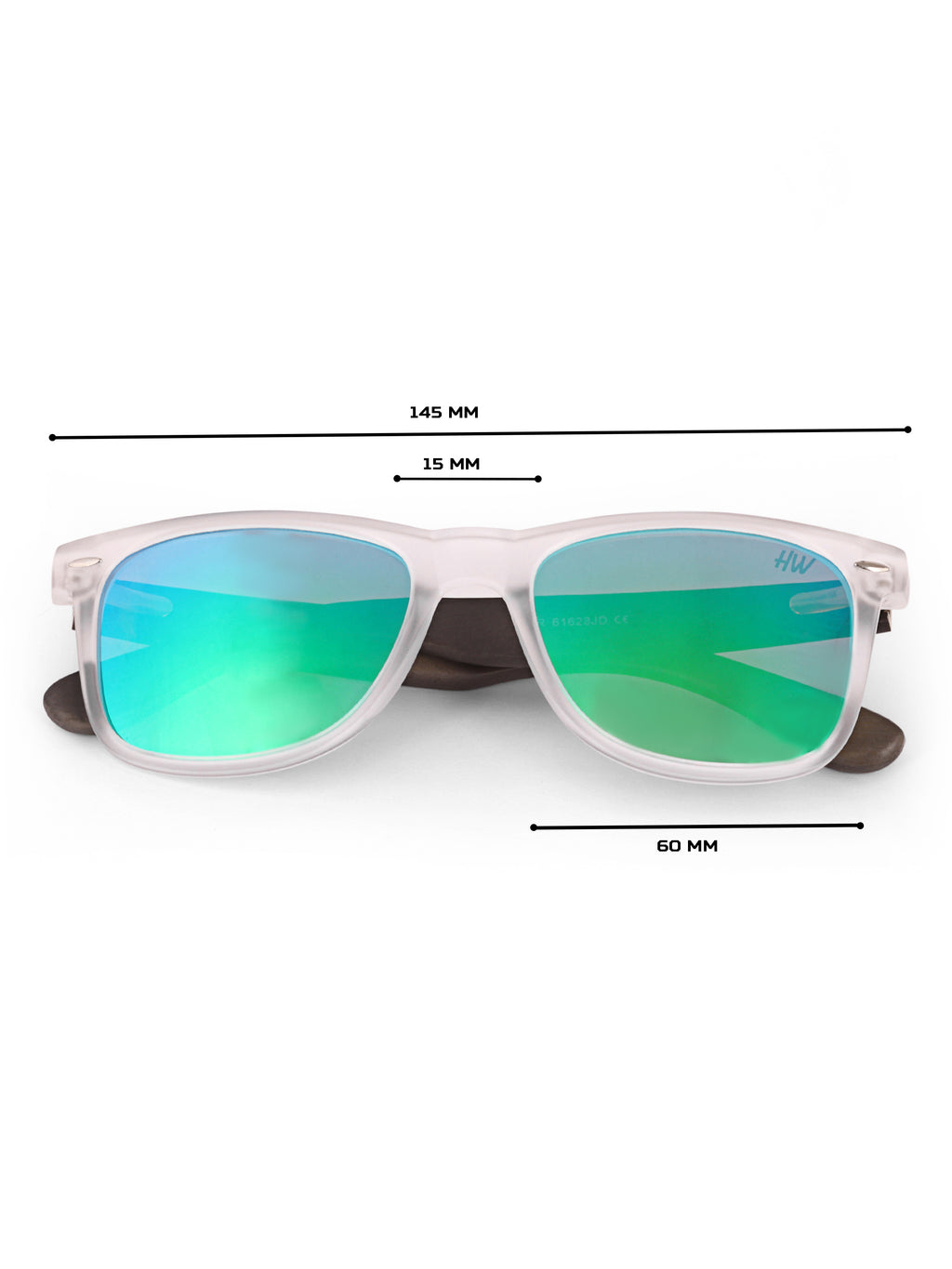 Men Wayfarer UV Protected Sunglasses Green Reflector