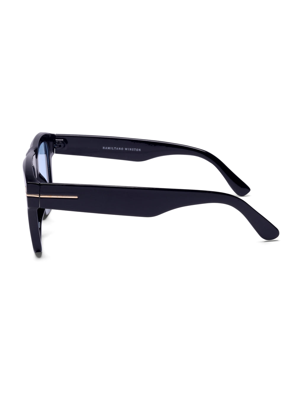 Men's UV Protected Gold Blue Wayfarer Sunglasses