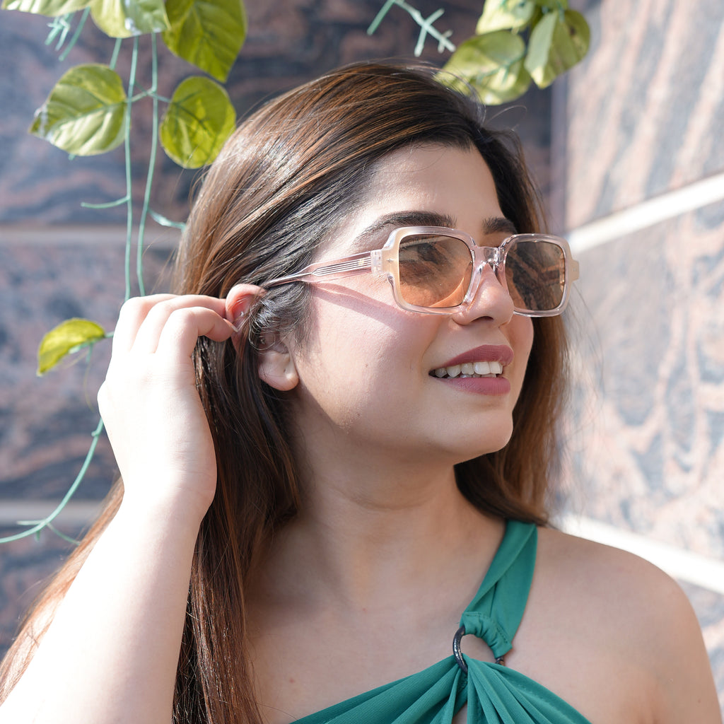 Oversize Women UV Protected Sunglasses Brown