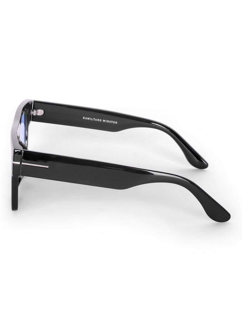 Men's UV Protected Blue Wayfarer Rectangular Sunglasses