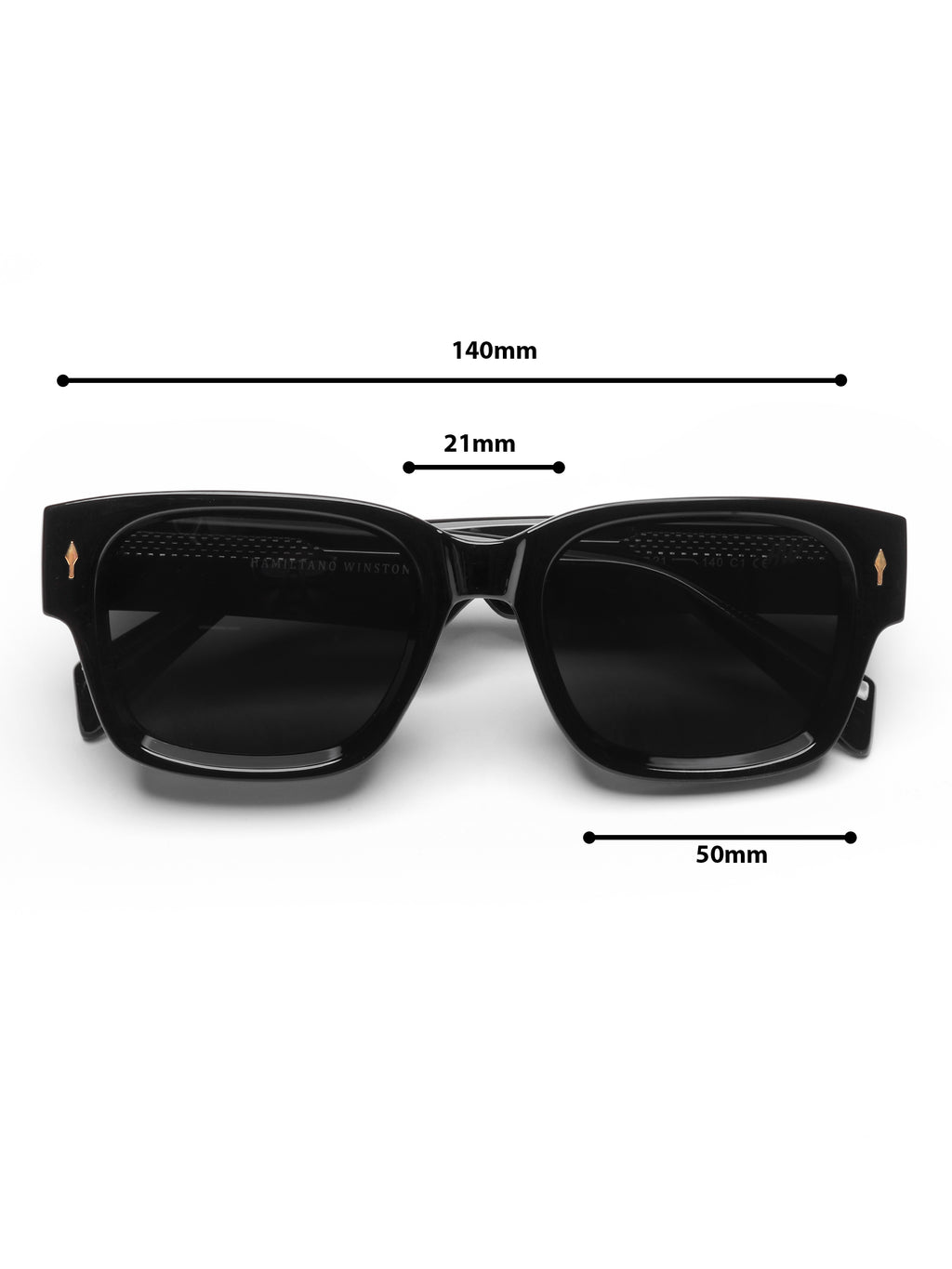 Ventor Black Wayfarer Mens Sunglasses