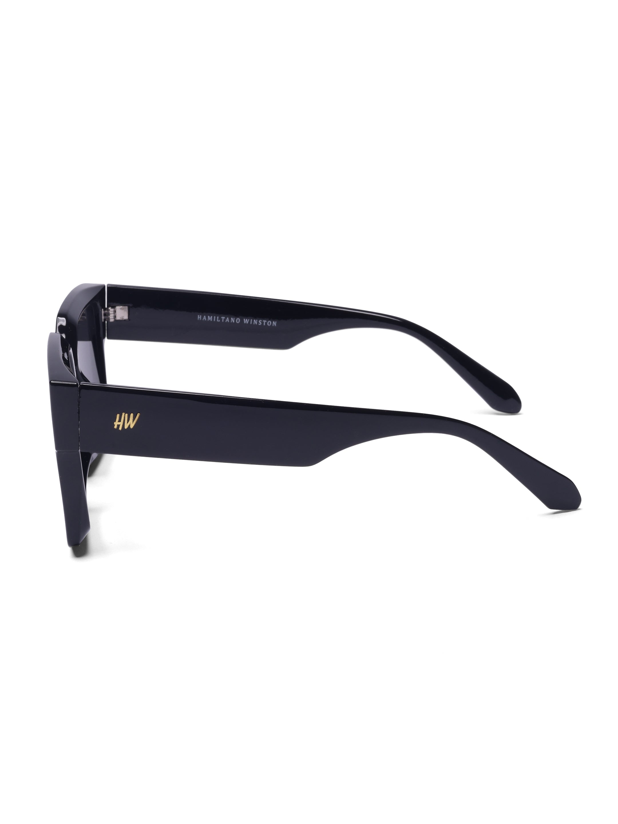 Men's UV Protected Gold Black Wayfarer Sunglasses