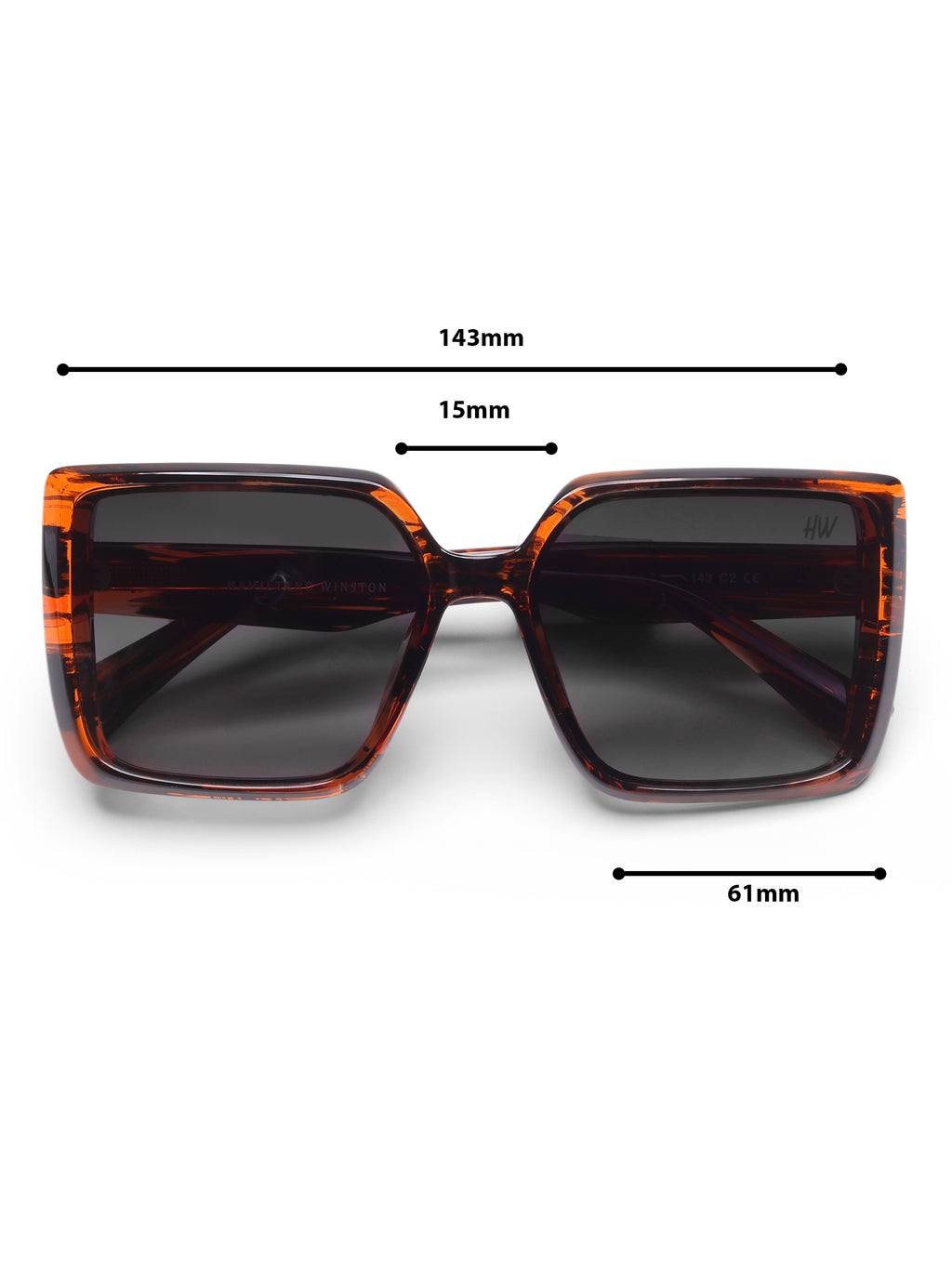 Noelle Black Leopard Oversized Square UV Protected Womens Sunglasses