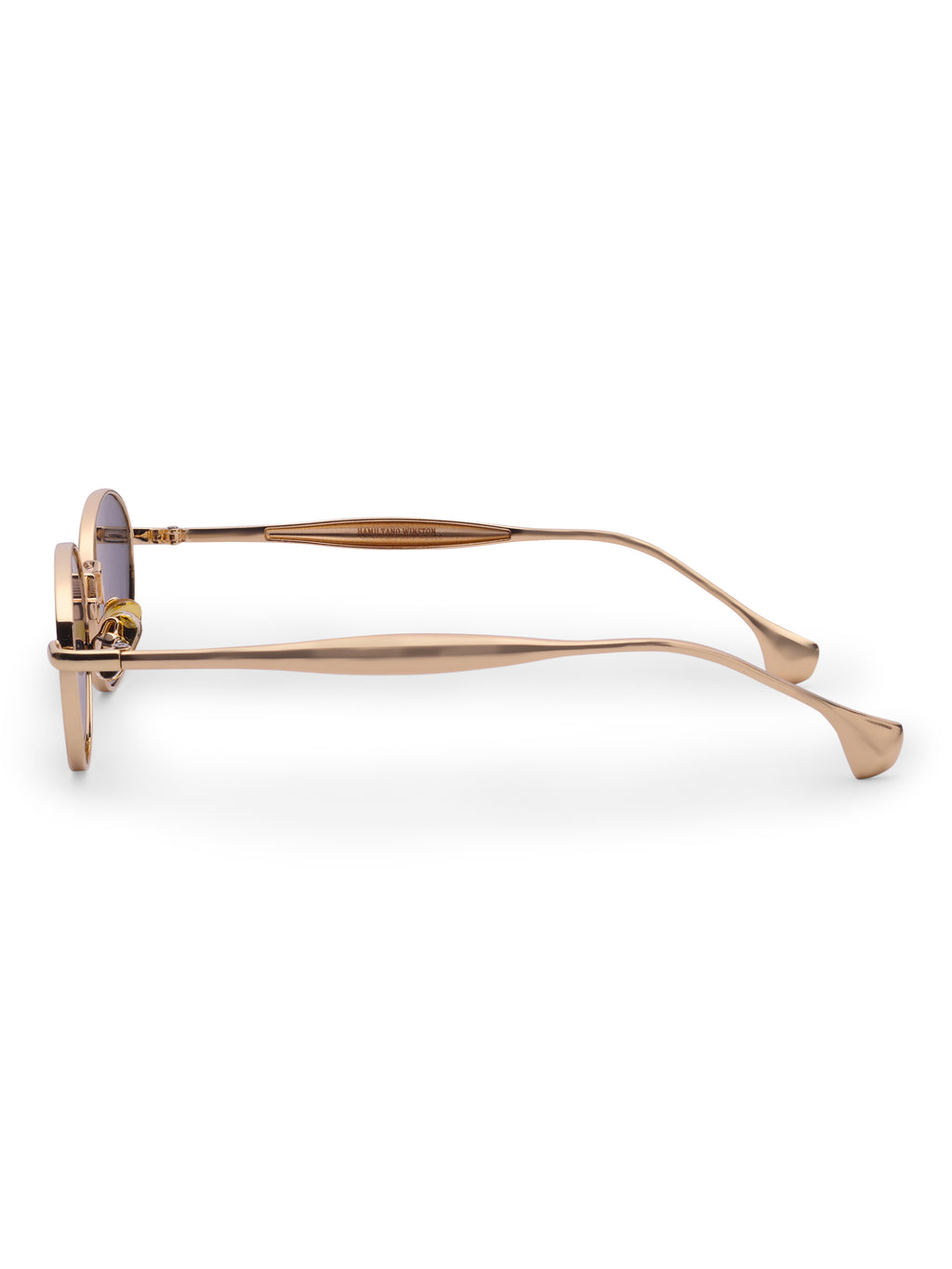Women's Oval Gold Black Sunglasses