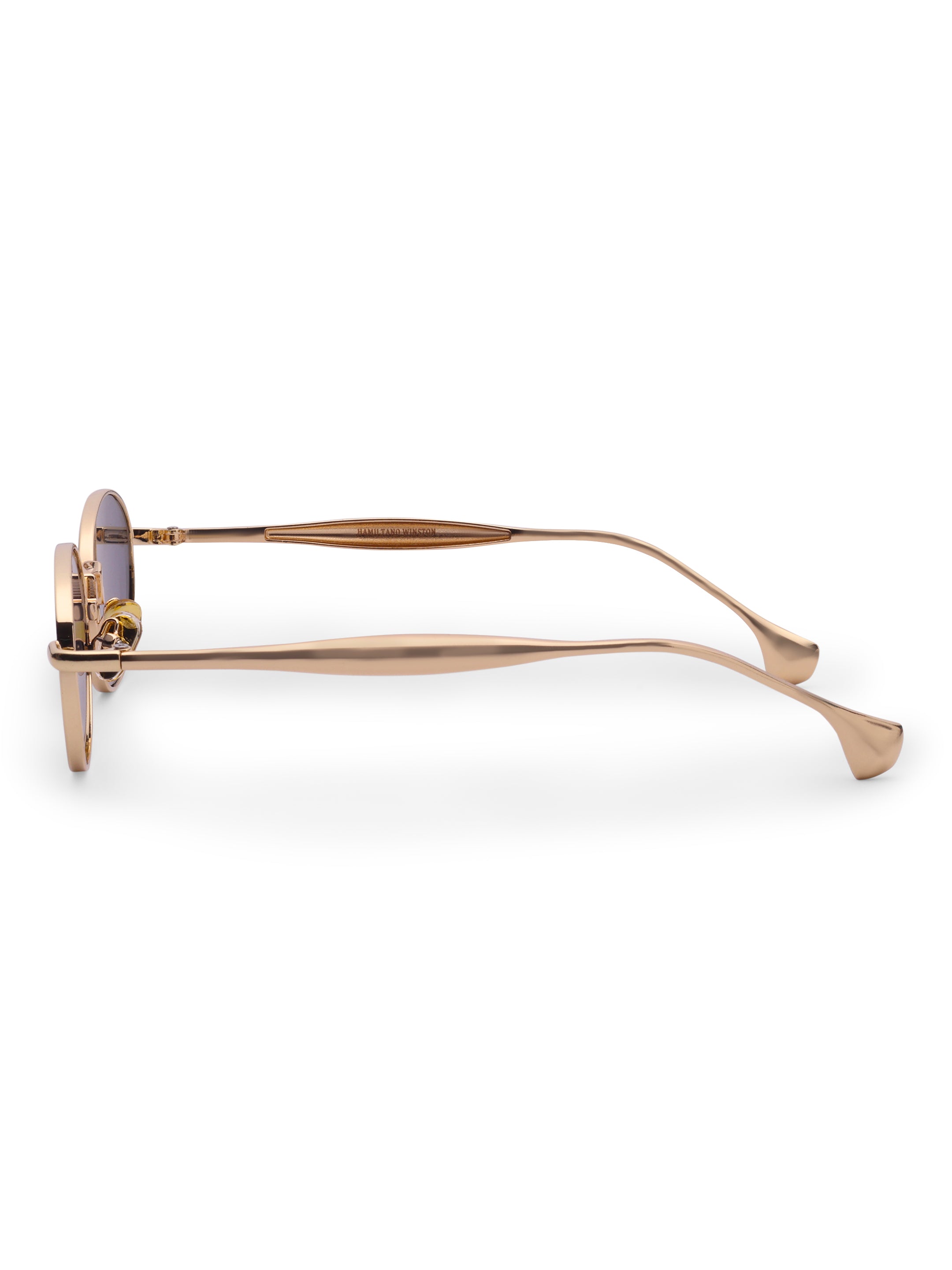 Women's Oval Gold Black Sunglasses