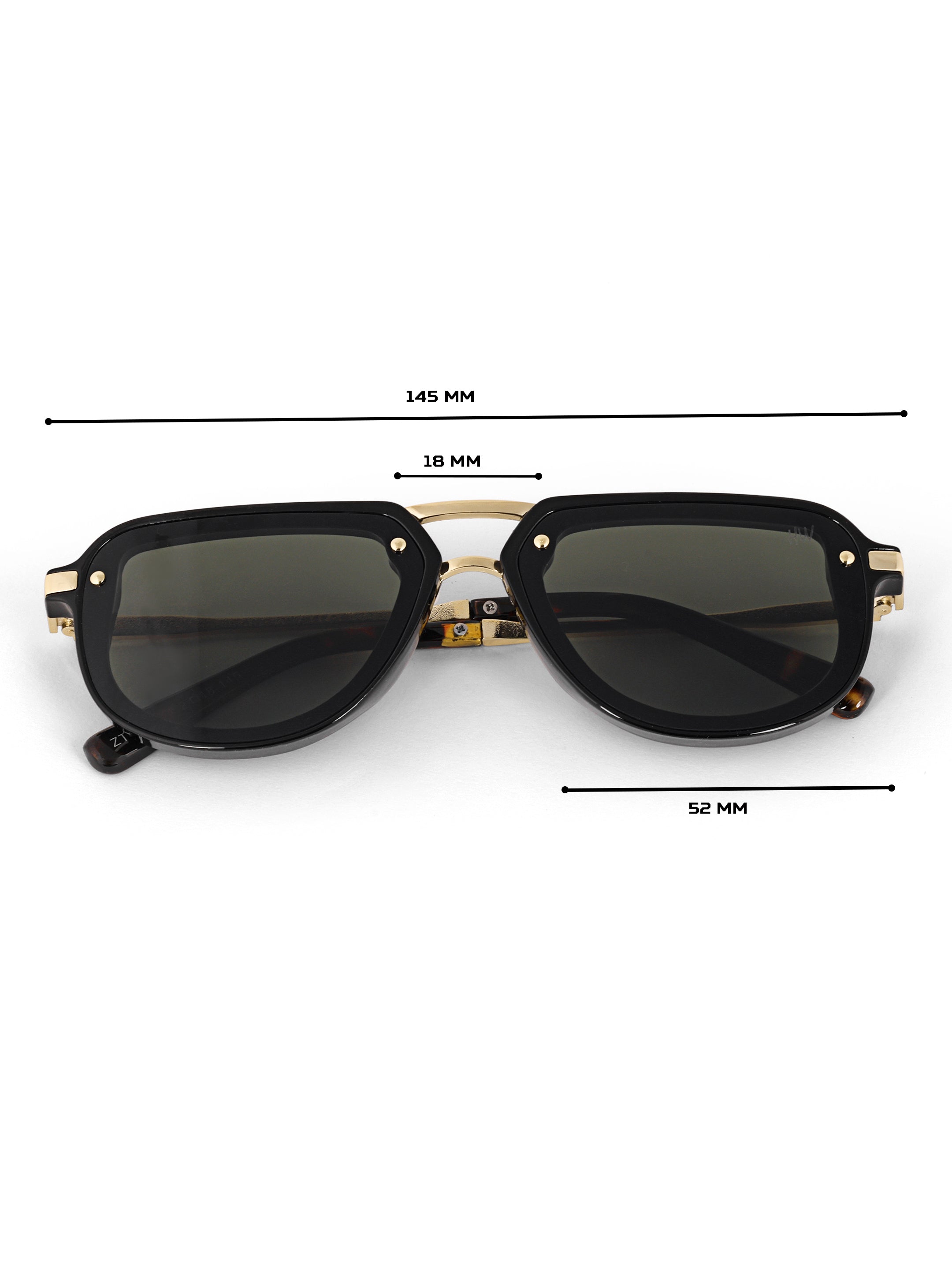 Men Wayfarer UV Protected Sunglasses Light Black