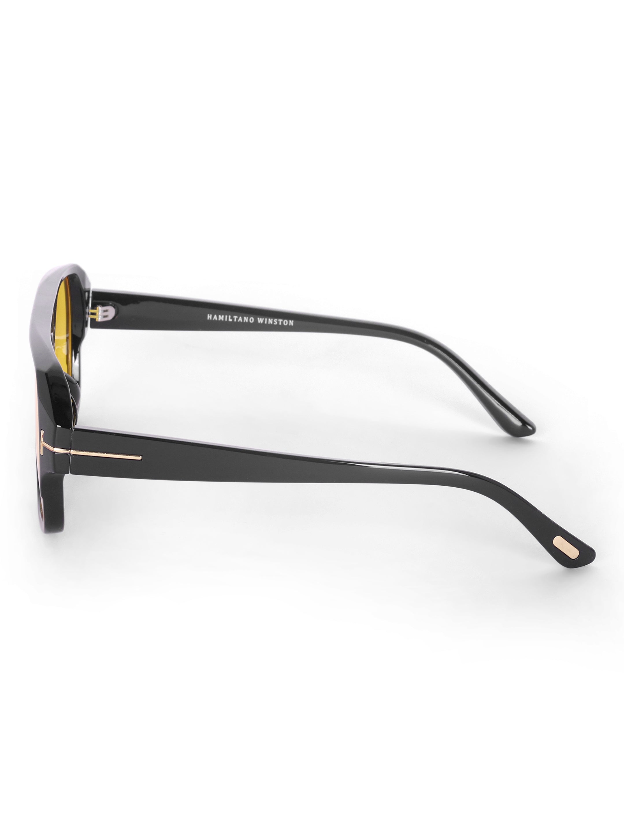 Men's Yellow UV Protected Wayfarer Rectangular Sunglasses