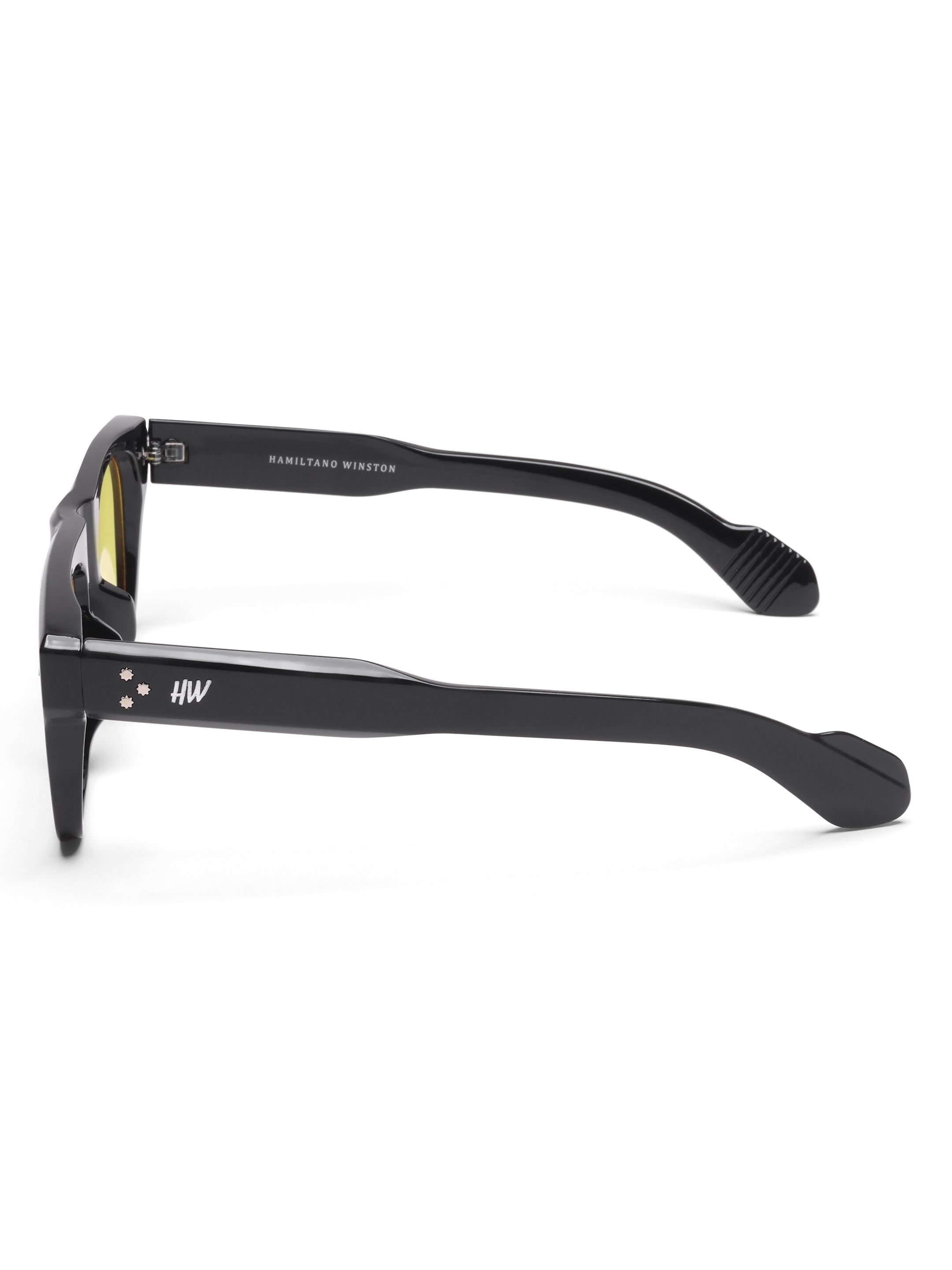 Kaelis Yellow Wayfarer Mens Sunglasses