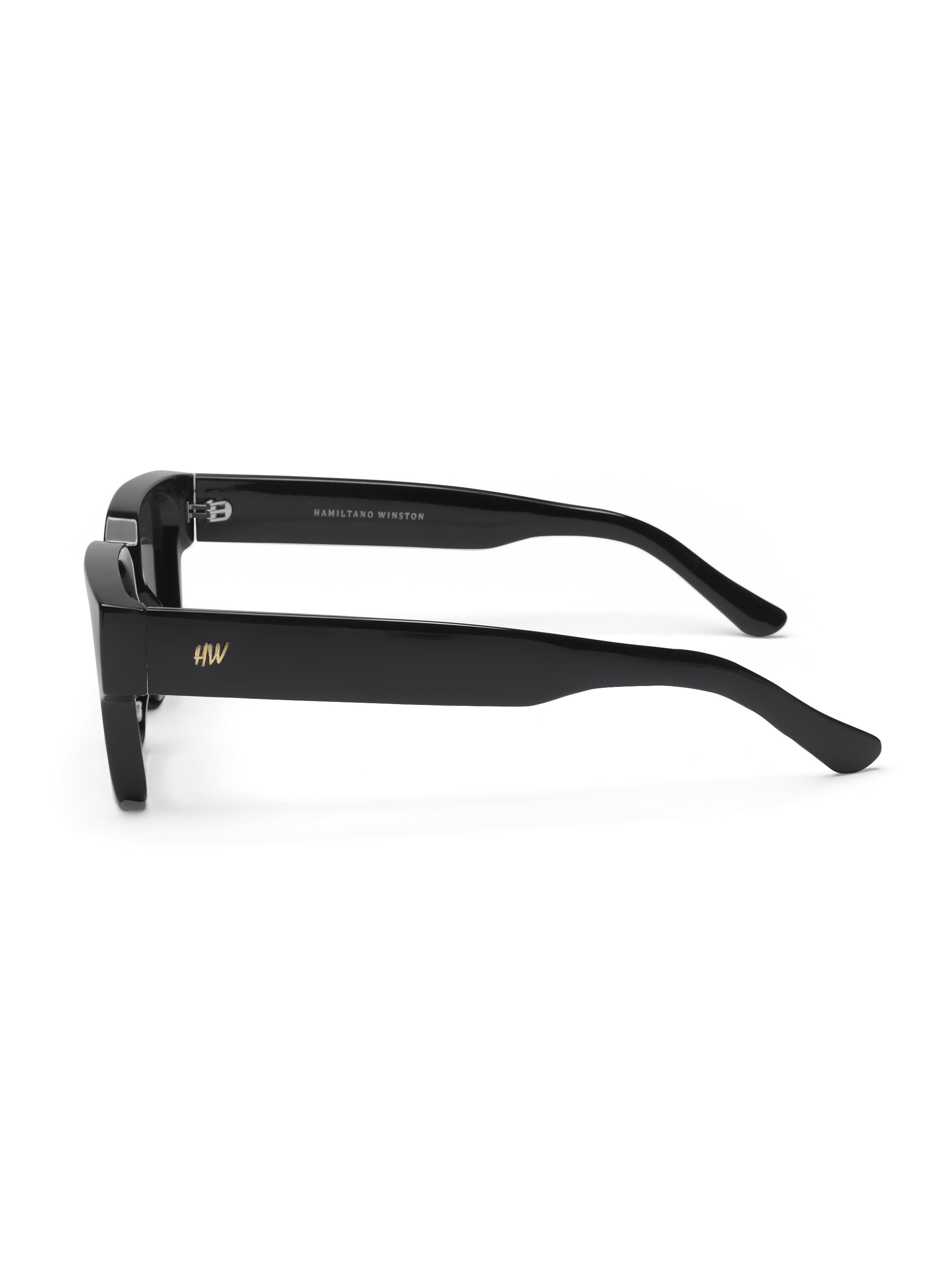 Men's UV Protected Gold Black Wayfarer Sunglasses