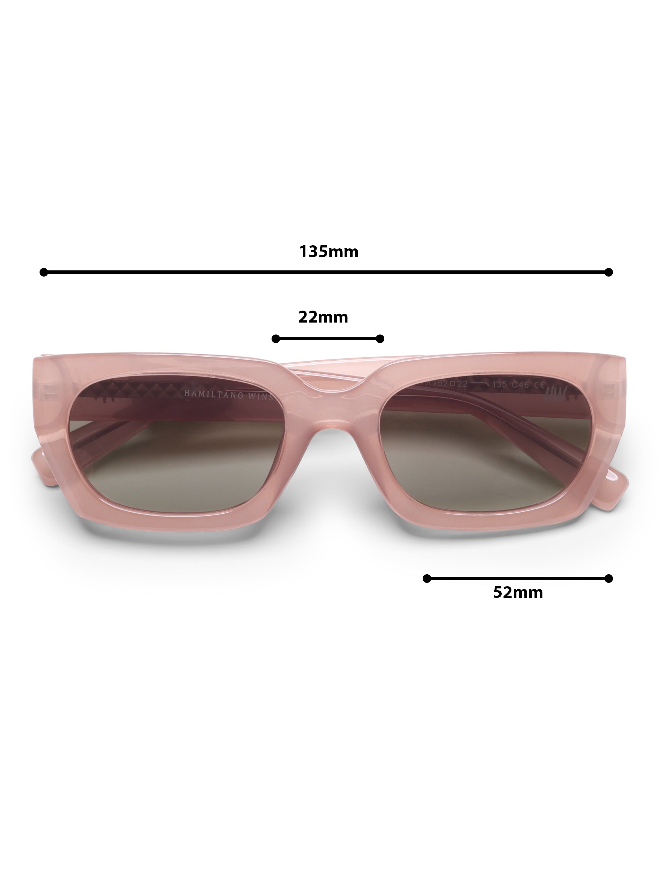 Savina Peach Wayfarer UV Protected Womens Sunglasses