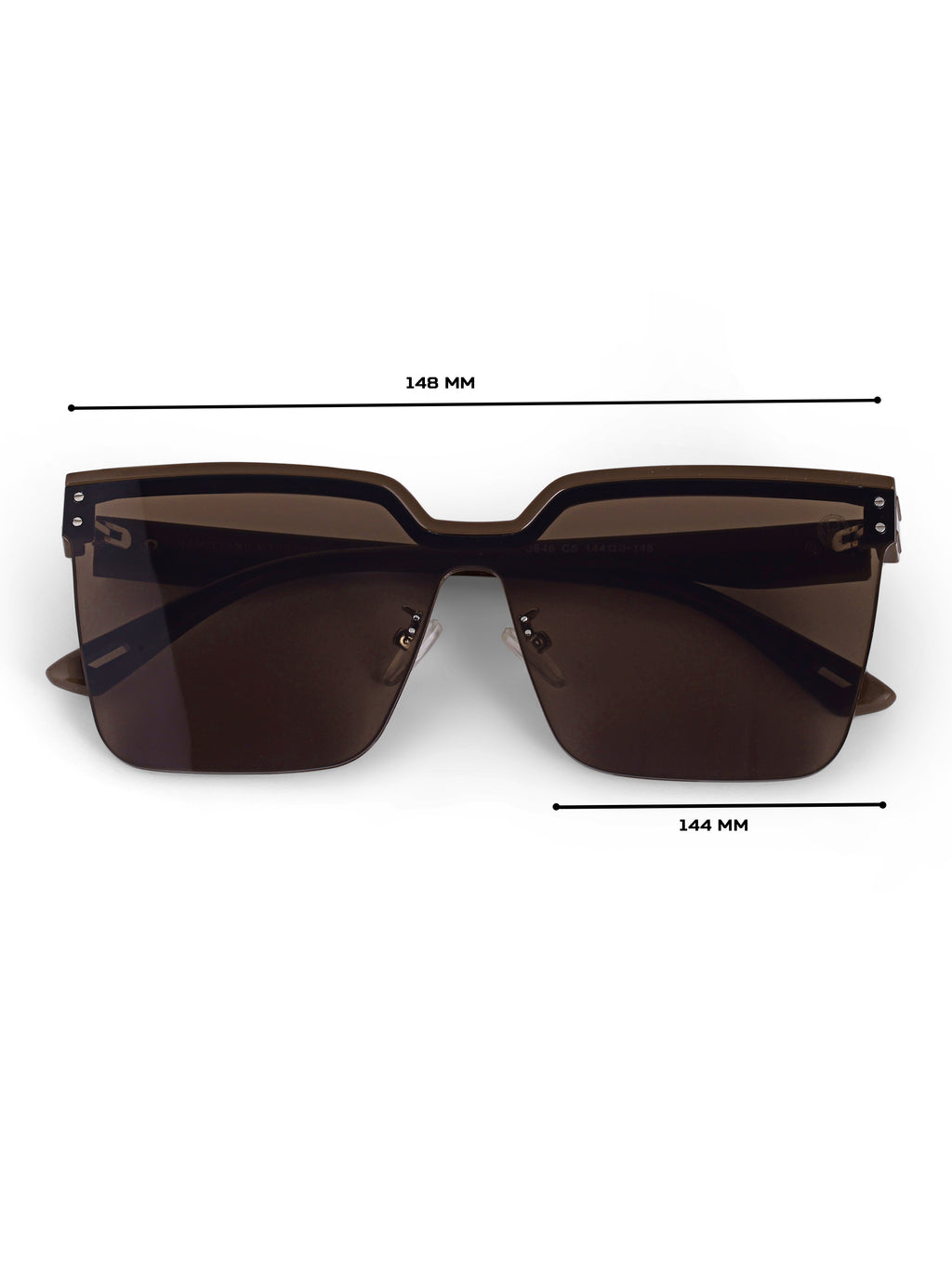 Brown Oversize Women UV Protected Sunglasses