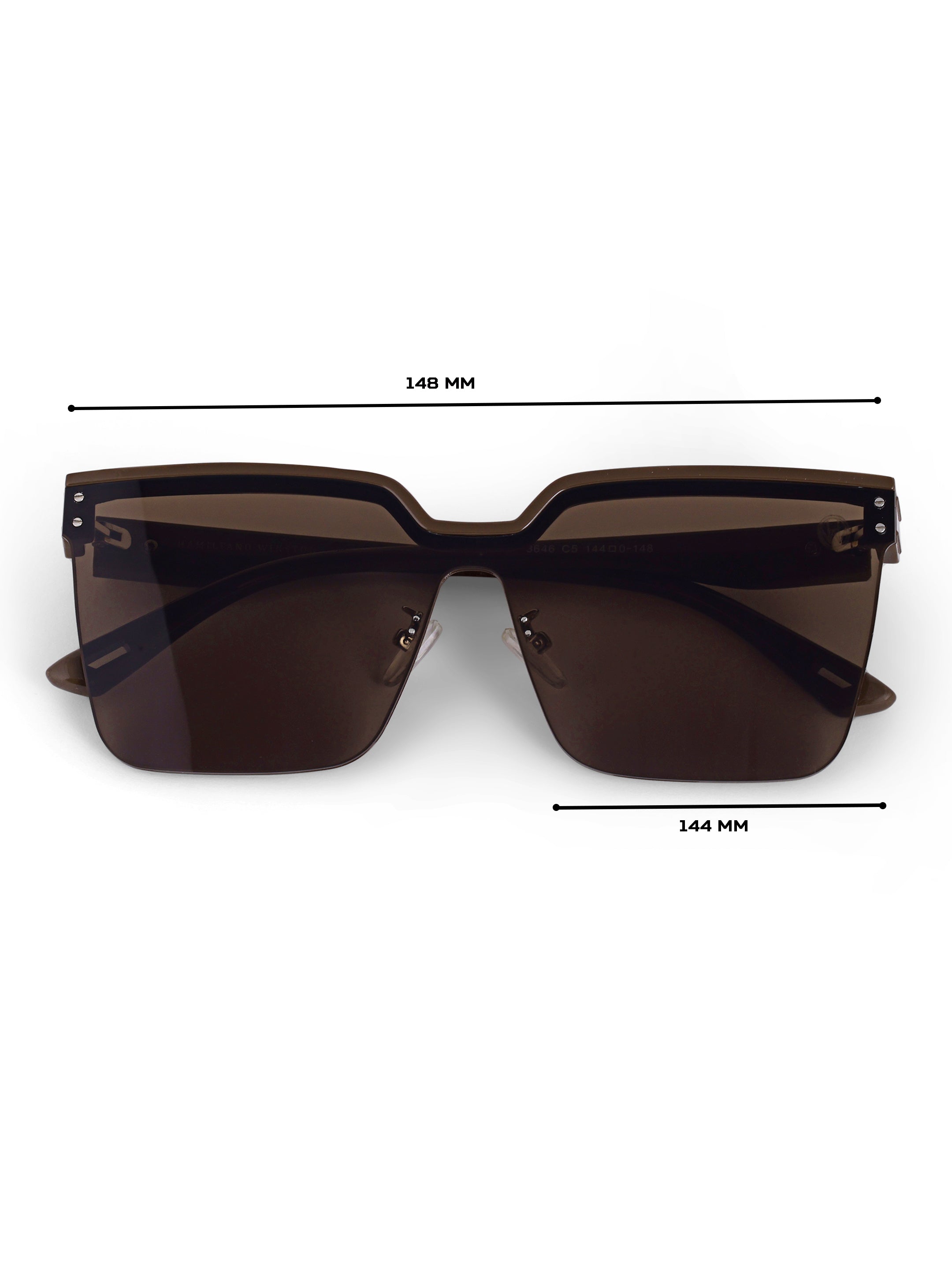 Brown Oversize Women UV Protected Sunglasses