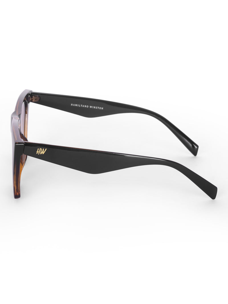 Women's Leopard Brown Cateye UV Protected Oversized Sunglasses