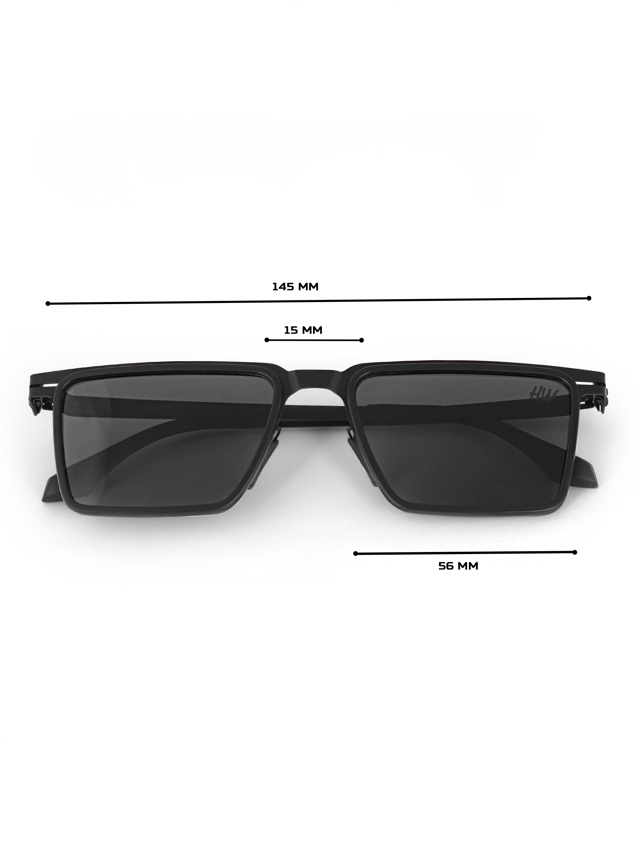 Men Wayfarer Uv Protected Sunglasses Black