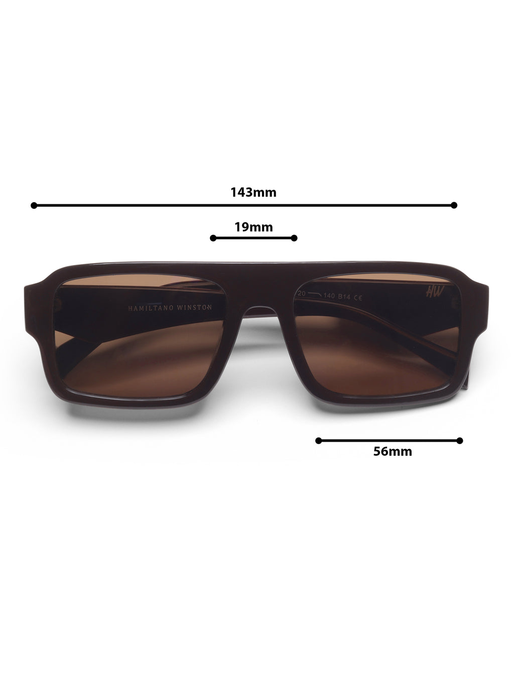 Onyx Brown Wayfarer Mens Sunglasses
