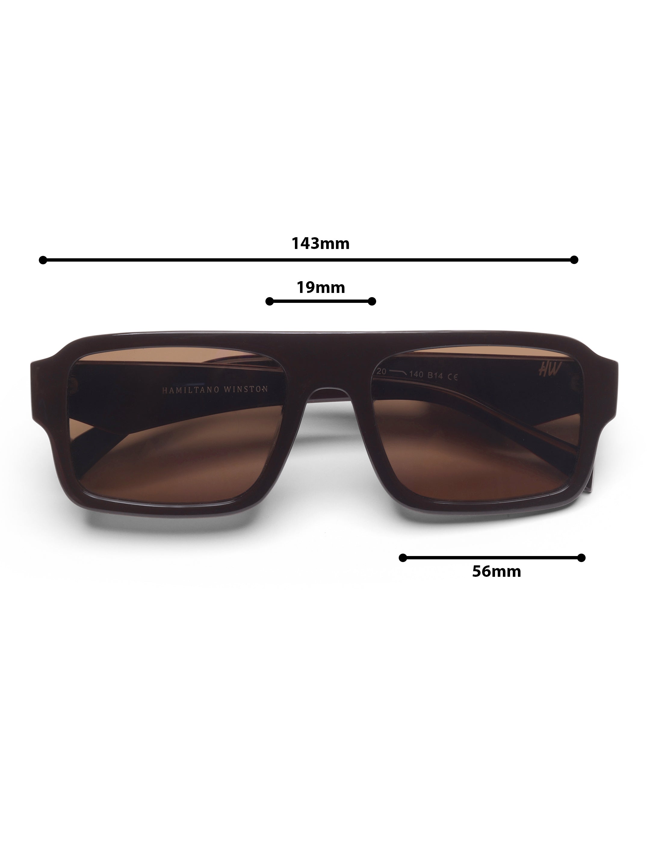 Onyx Brown Wayfarer Mens Sunglasses