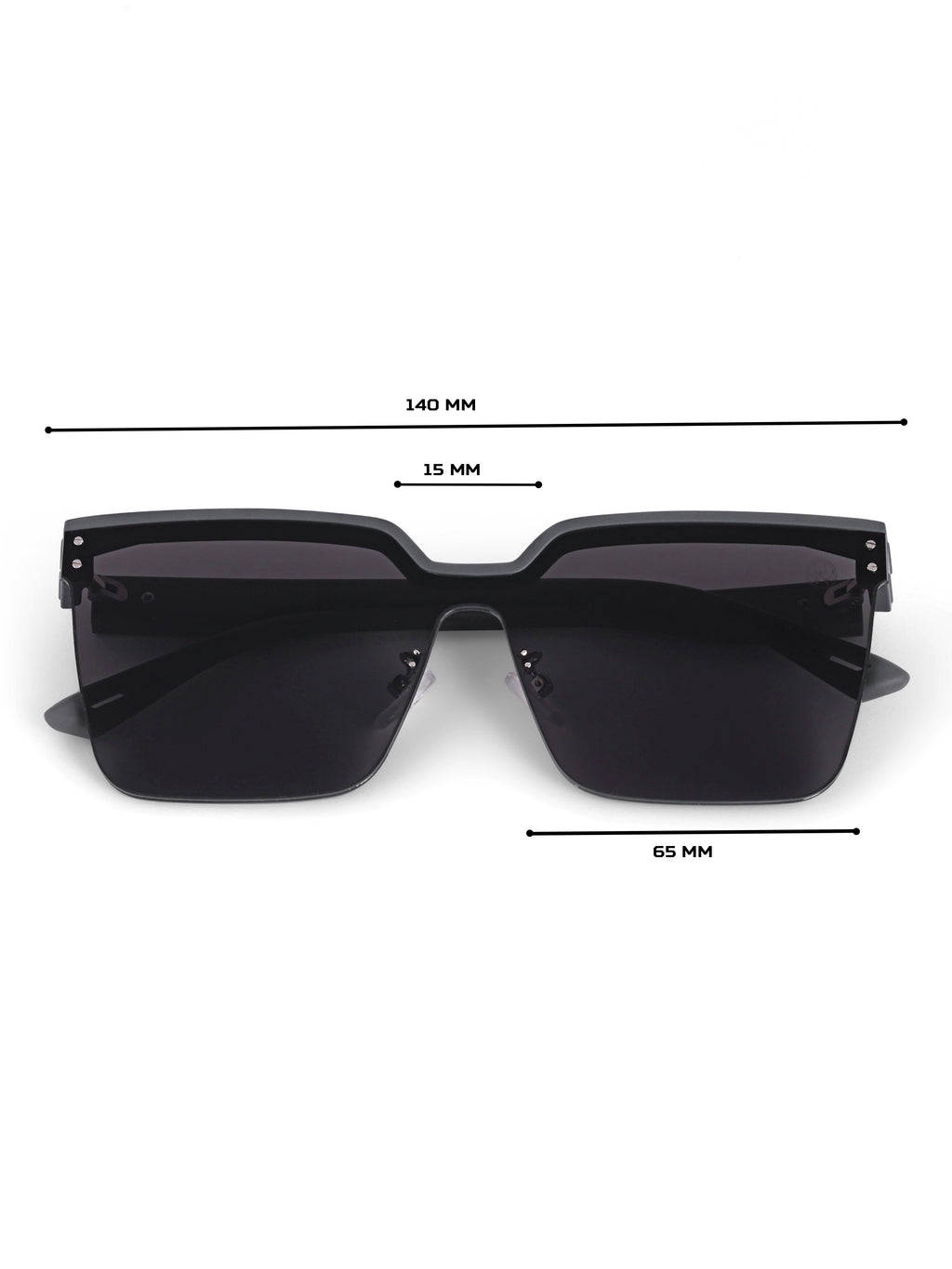Black Square Women UV Protected Sunglasses