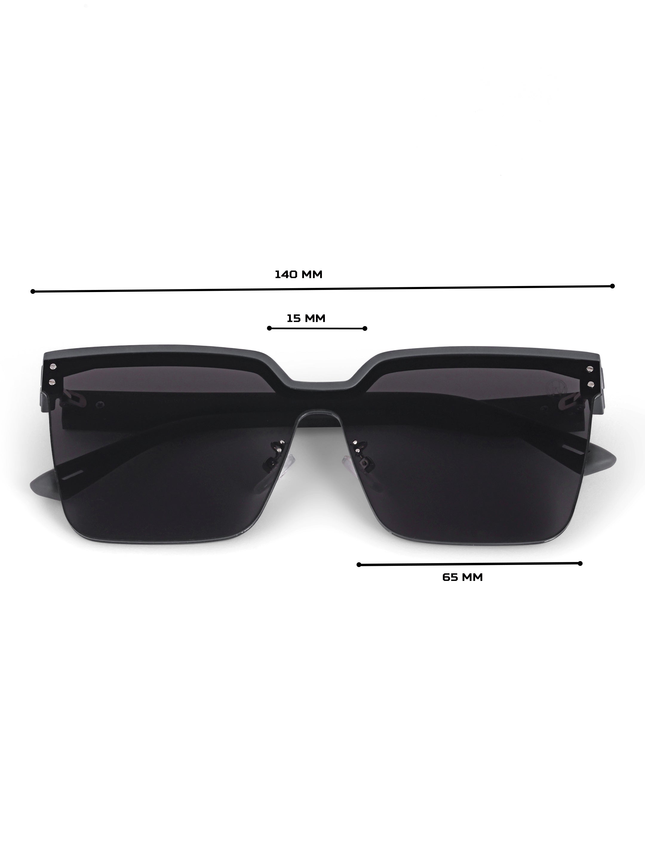 Black Square Women UV Protected Sunglasses