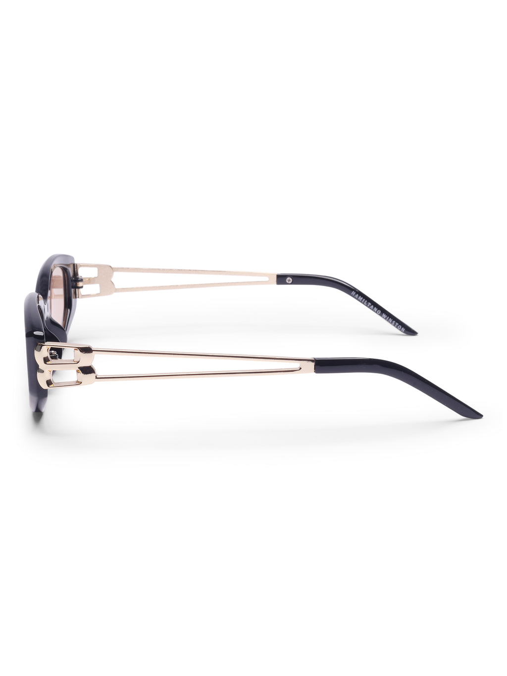 Women's Gold Black Peach Sunglasses