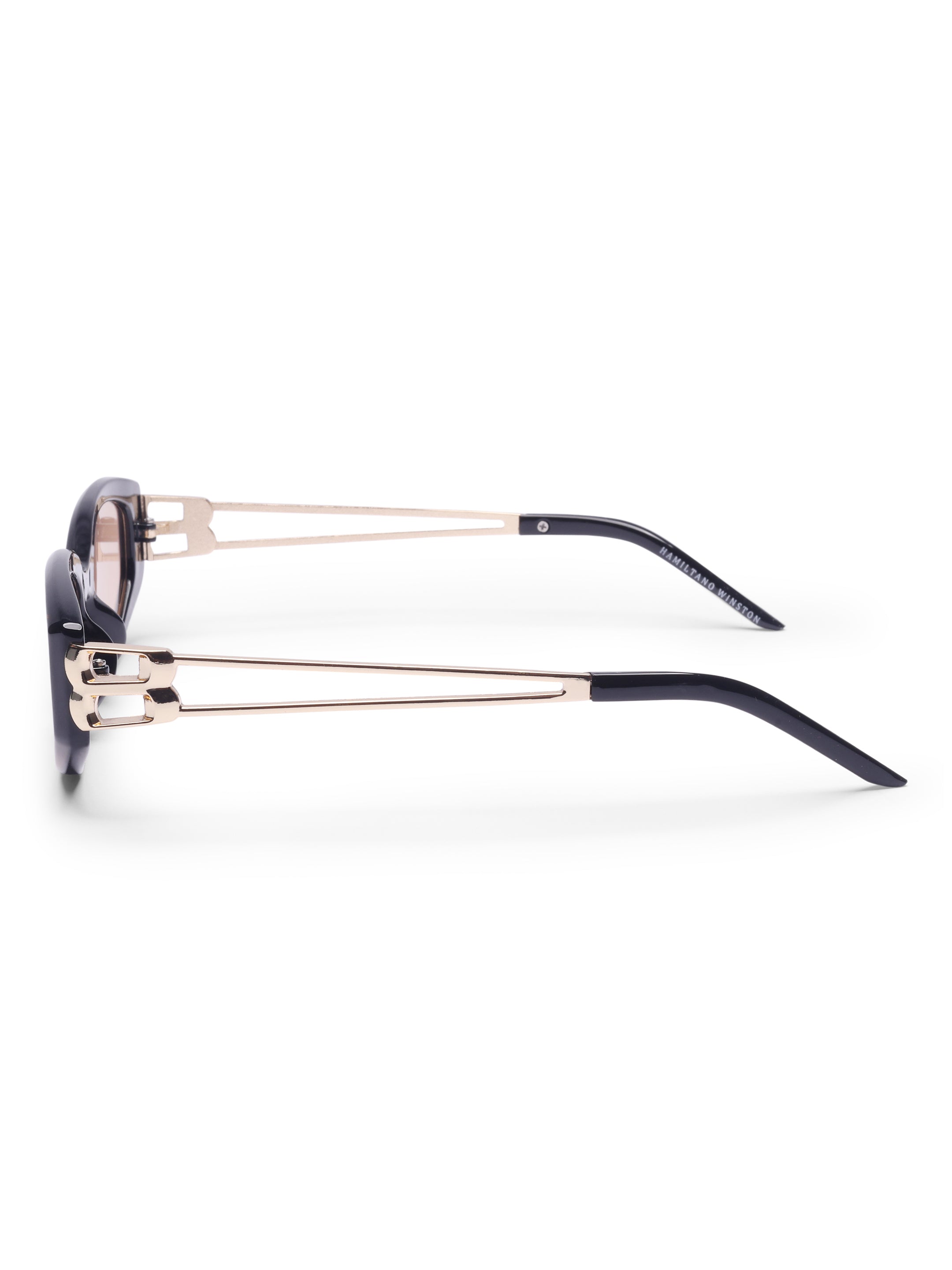 Women's Gold Black Peach Sunglasses