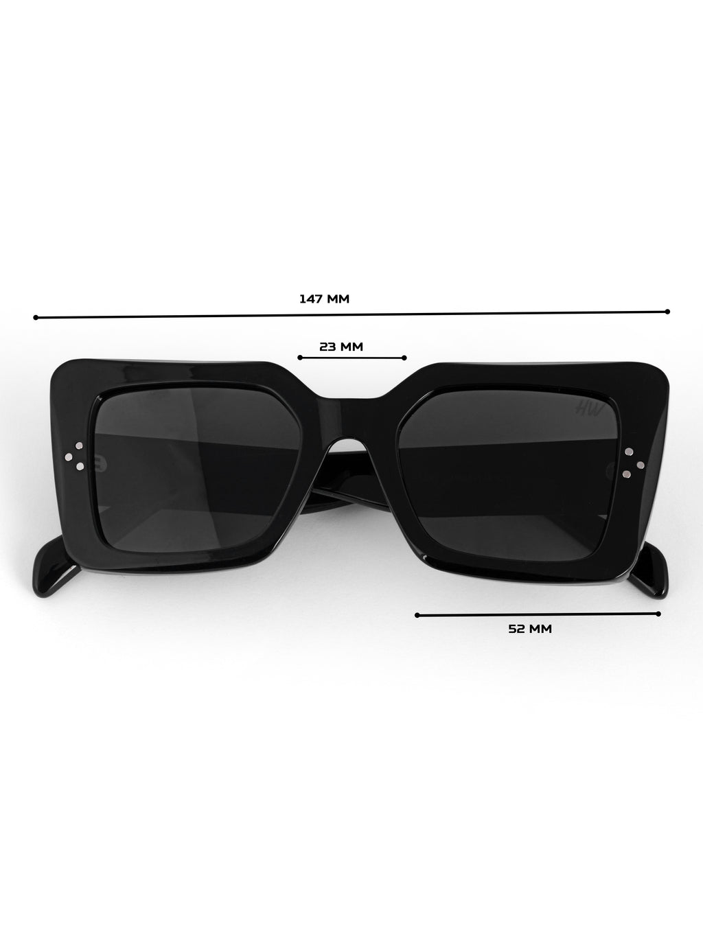 Black Women Square UV Protected Sunglasses