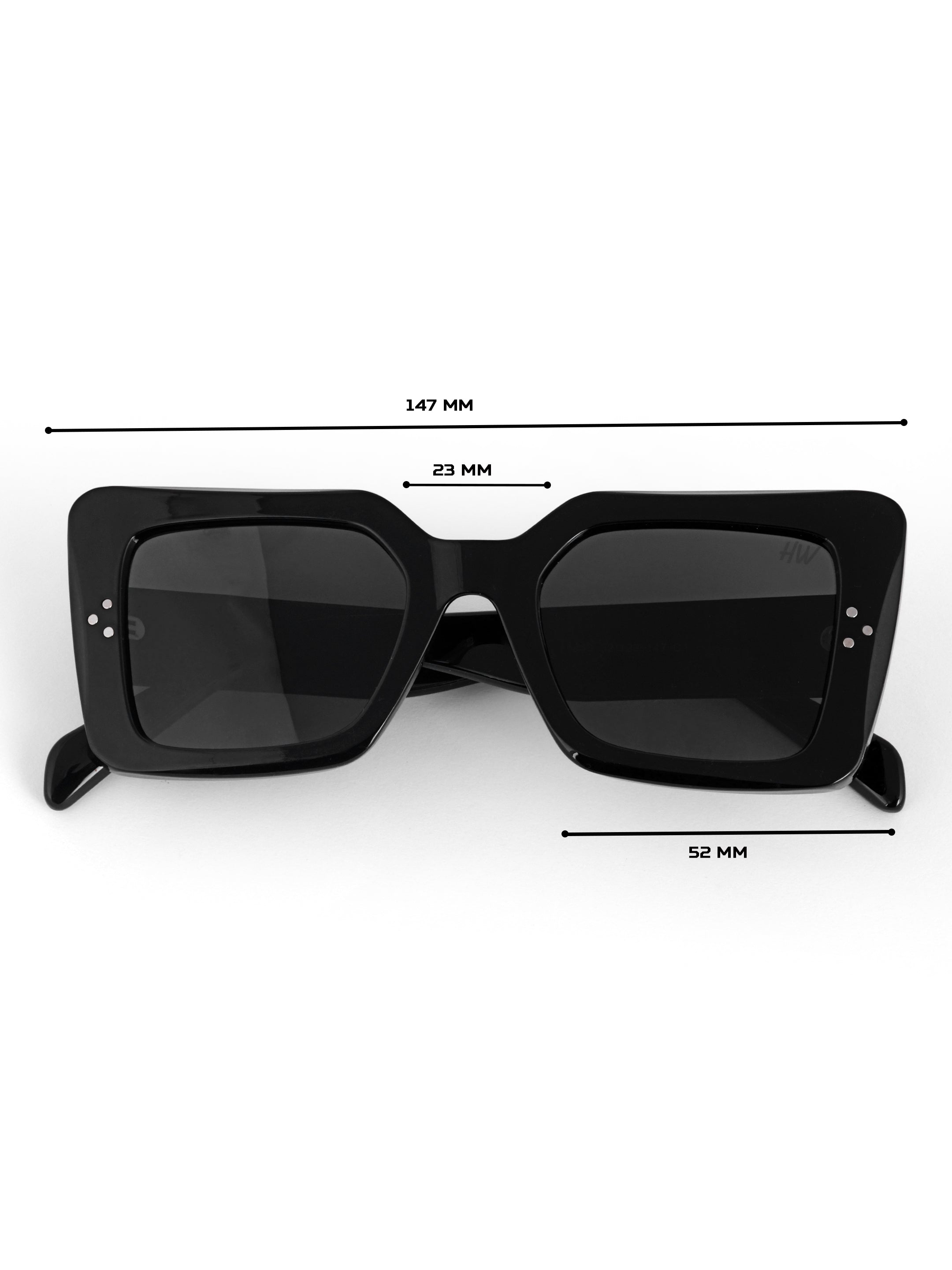 Black Women Square UV Protected Sunglasses
