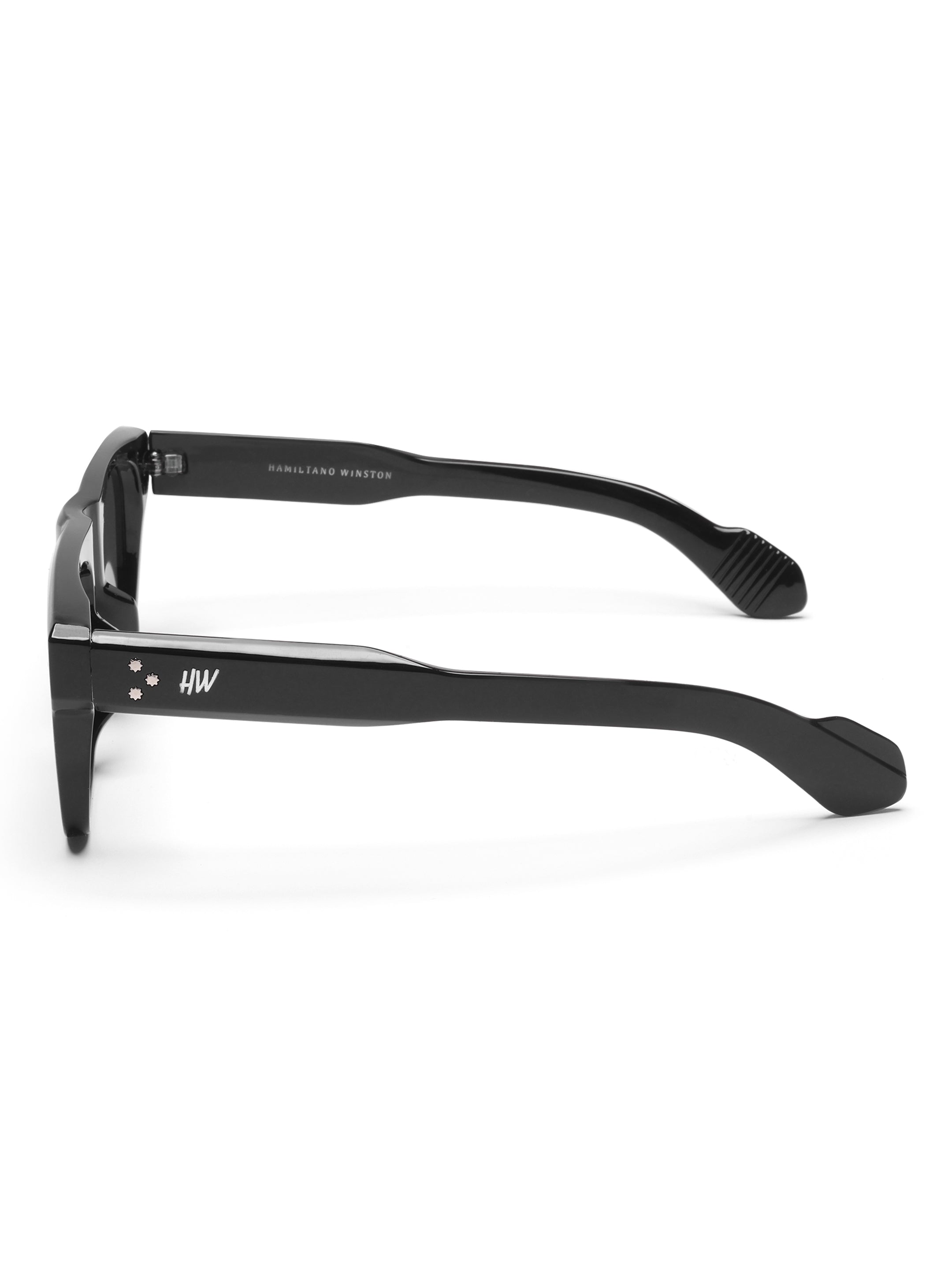Novar Black Wayfarer Mens Sunglasses