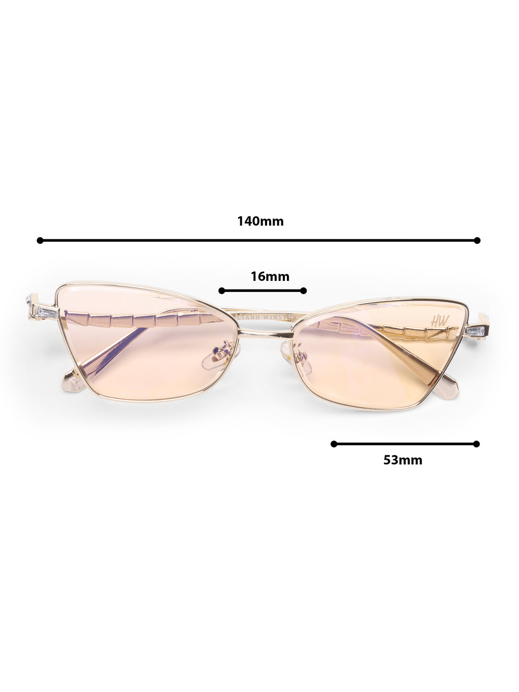 Kaia Metal Peach UV Protected Womens Sunglasses