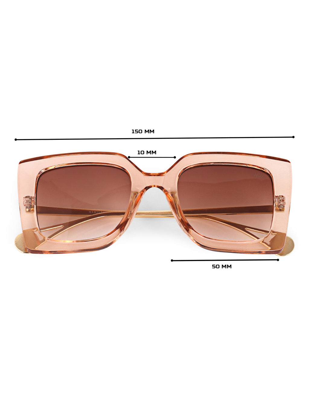 Oversize Women UV Protected Sunglasses Peach