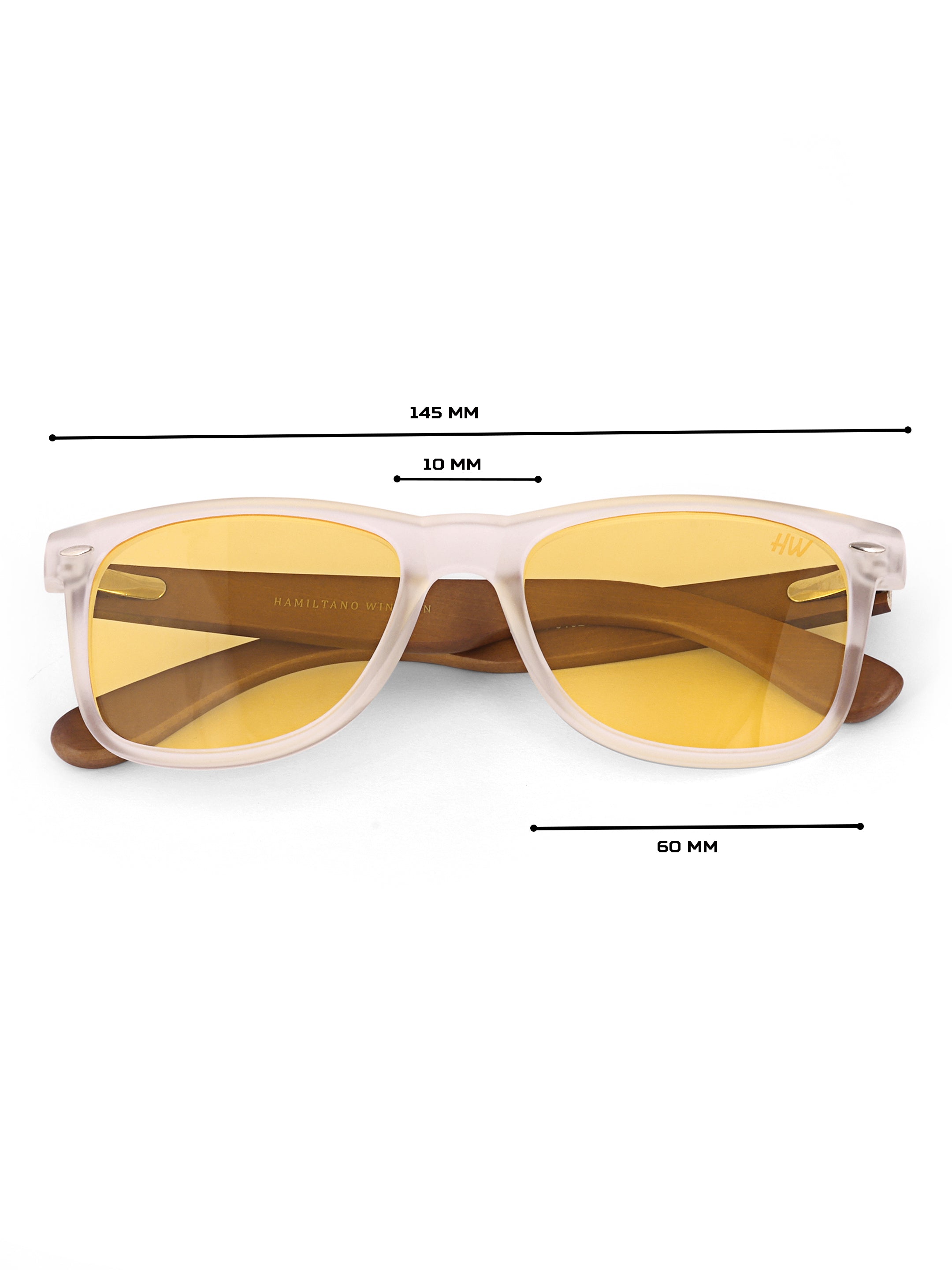 Men Wayfarer UV Protected Sunglasses Yellow