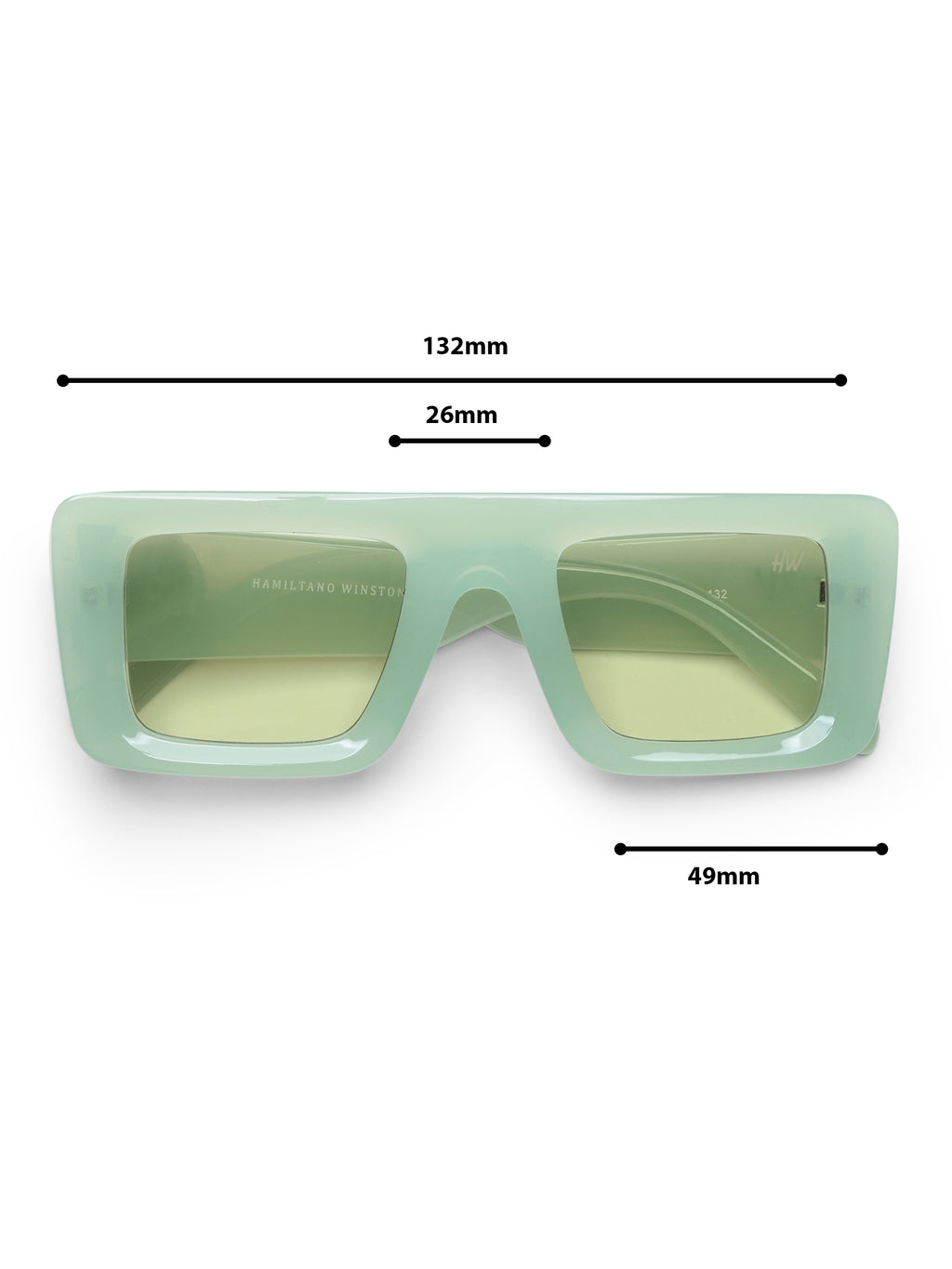 Celeste Square Green Candy UV Protected Womens Sunglasses