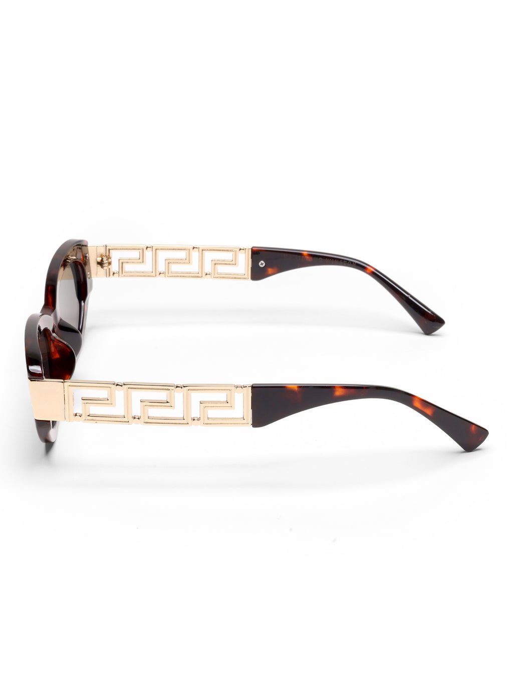 Alina Black Oval Leopard UV Protected Womens Sunglasses