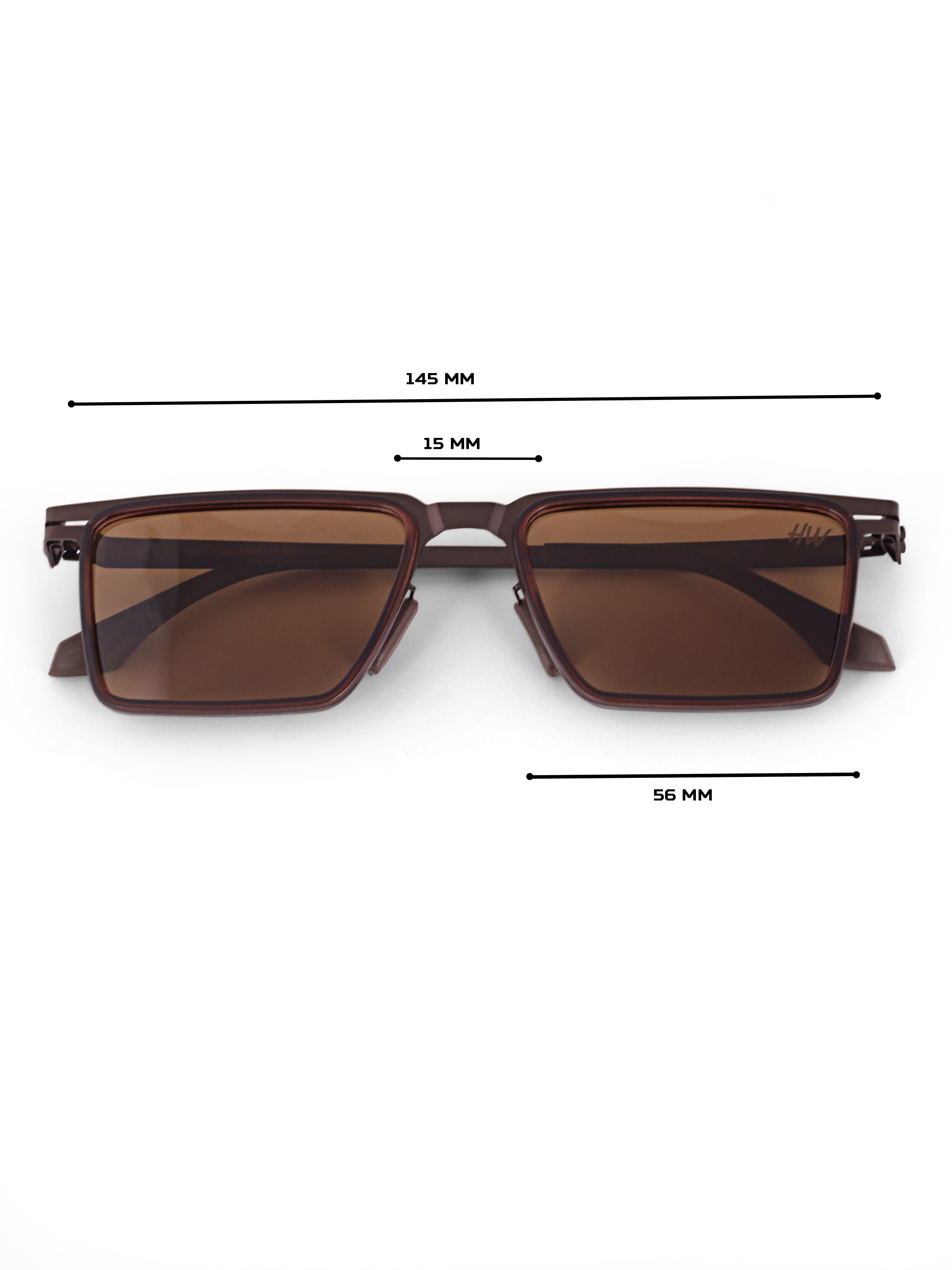 Men Wayfarer UV Protected Sunglasses Brown