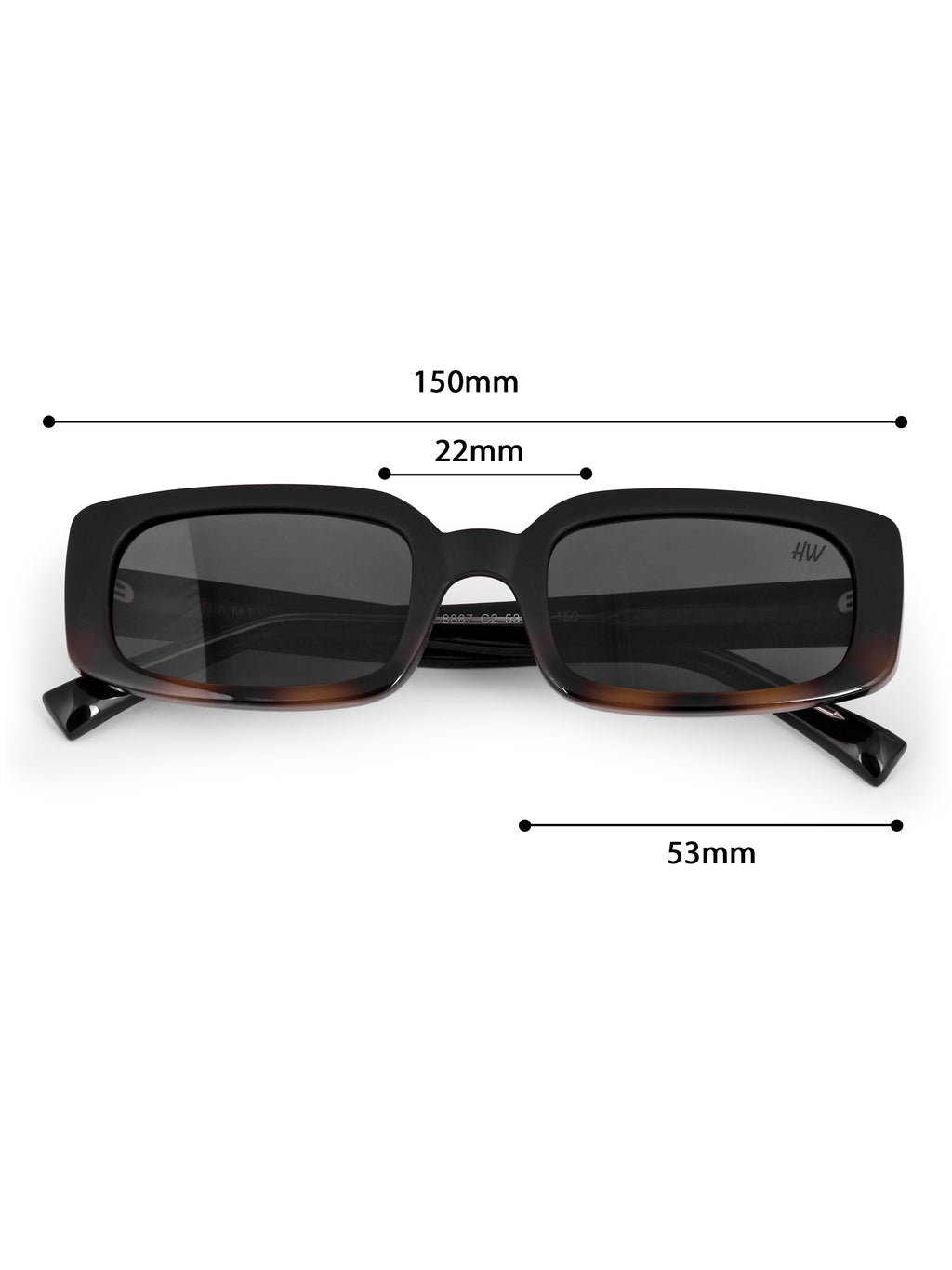Women's Black Leopard Rectangular UV Protected Sunglasses