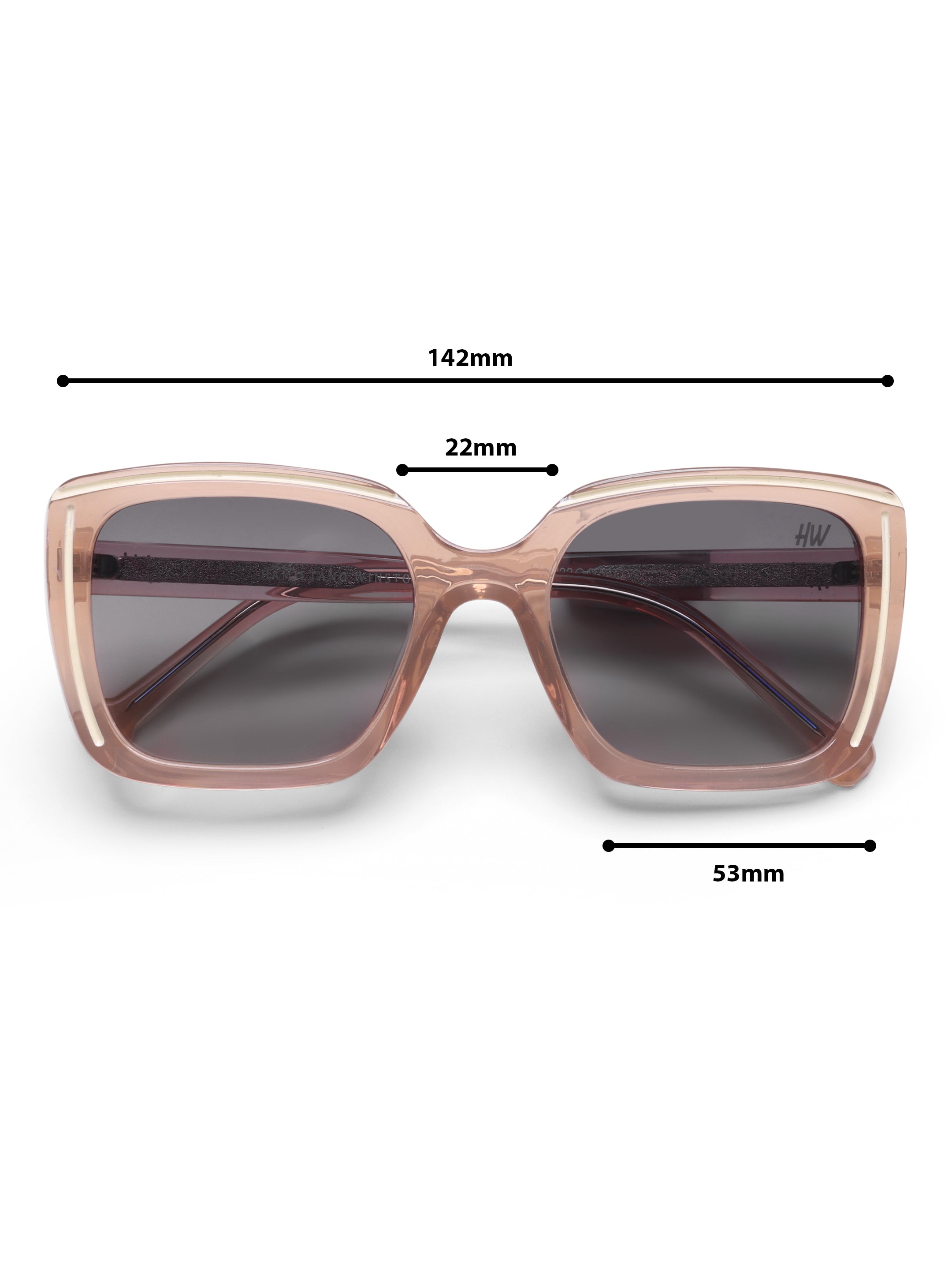 Isola Pink Square UV Protected Womens Sunglasses