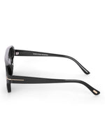 Men's Black UV Protected Wayfarer Rectangular Sunglasses