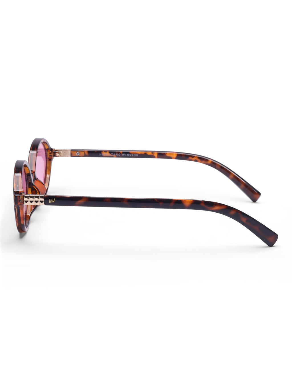 Women's Leopard Pink Oval Sunglasses