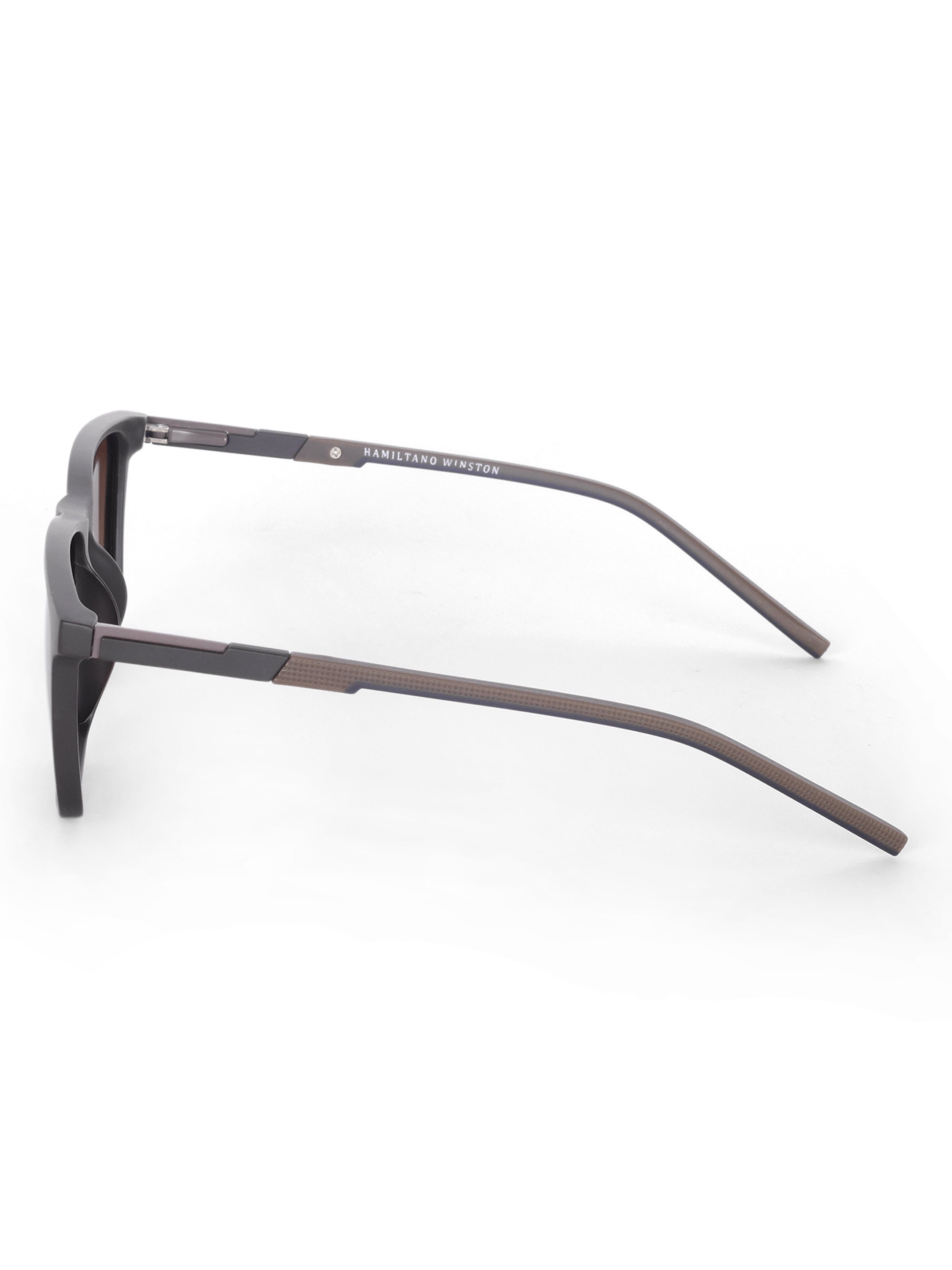 Men's Brown Wayfarer Rectangular Sunglasses