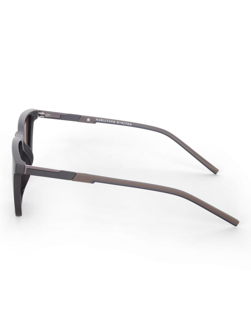 Men's Brown Wayfarer Rectangular Sunglasses