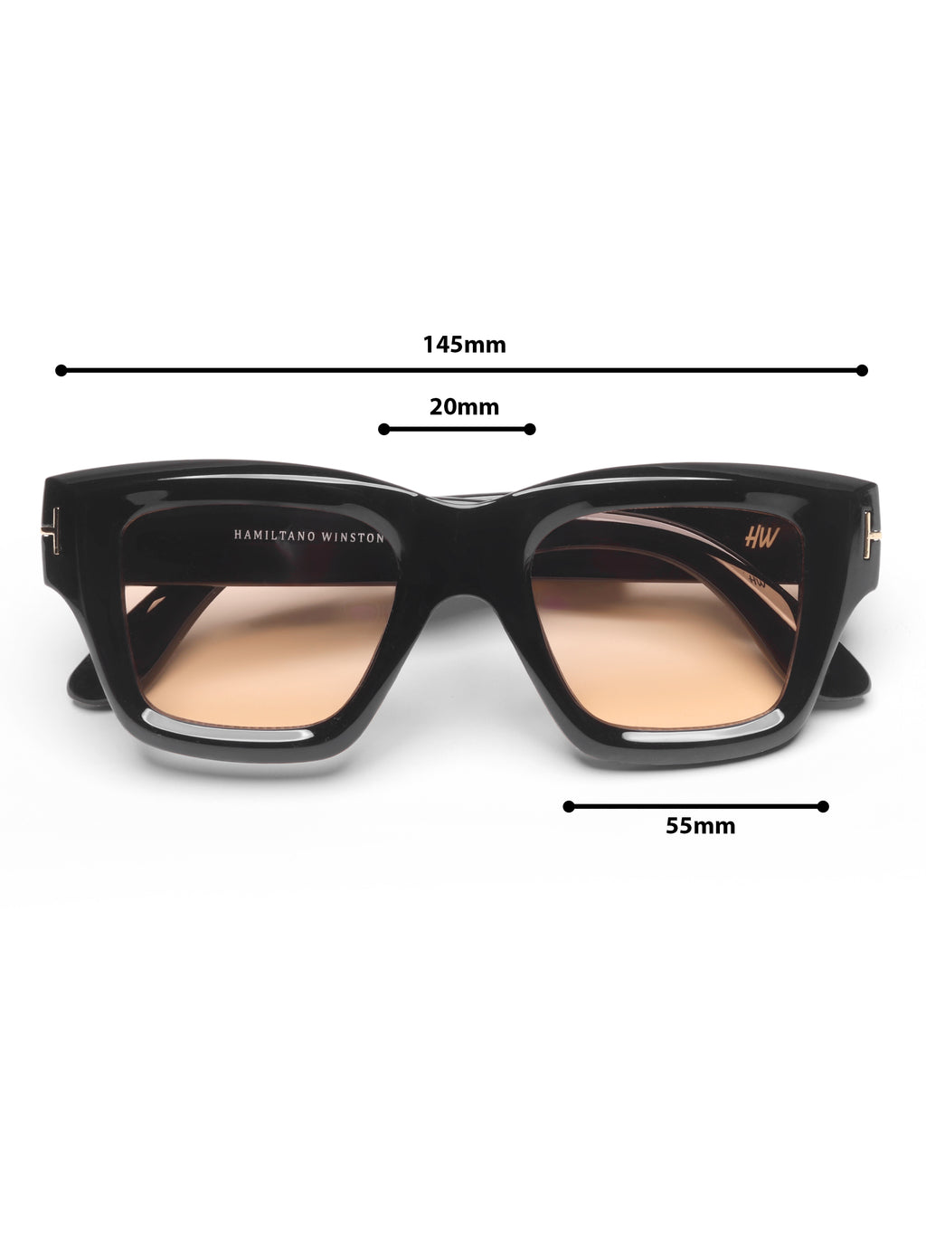 Maverick Peach Wayfarer Mens Sunglasses