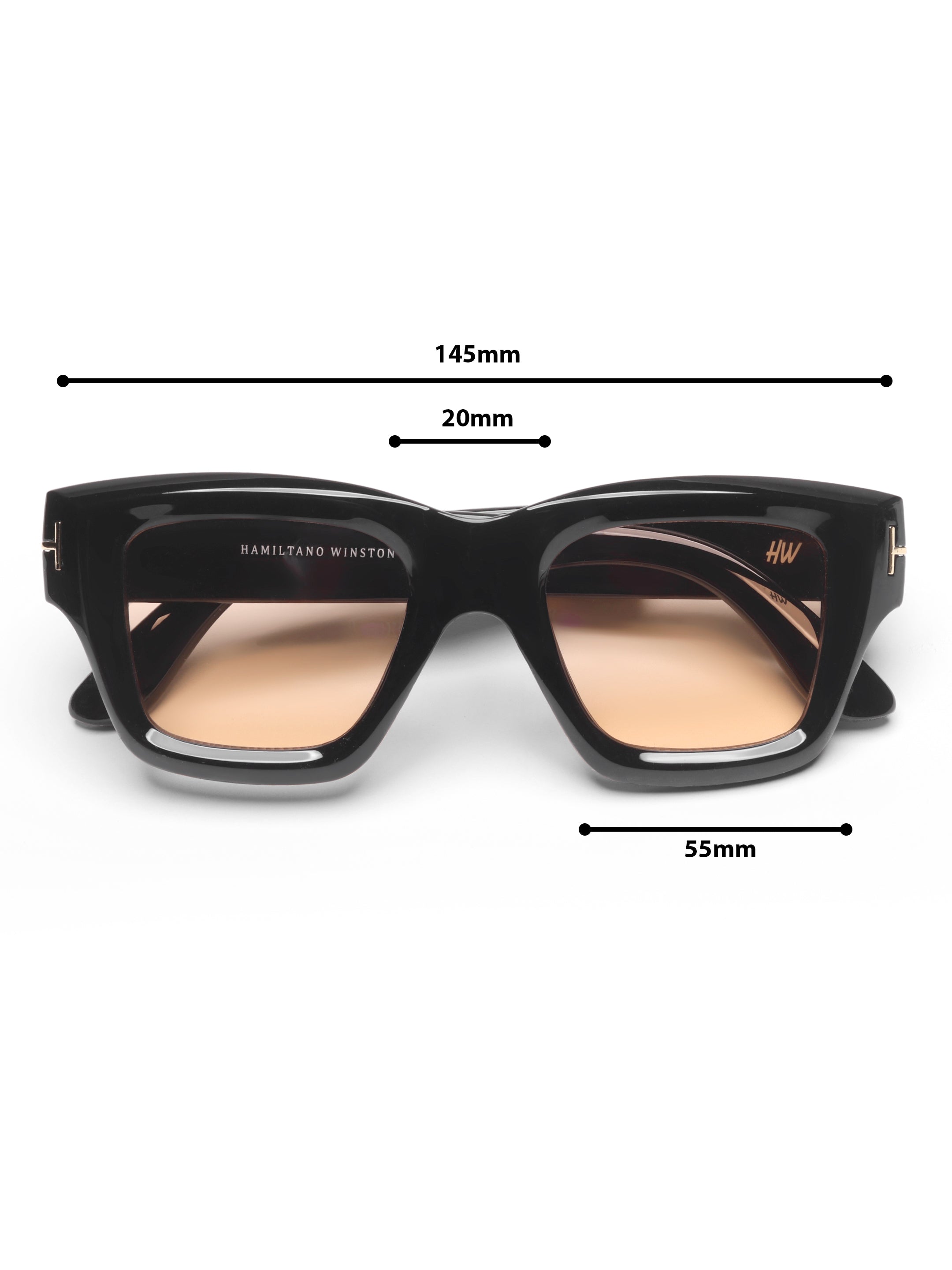 Maverick Peach Wayfarer Mens Sunglasses