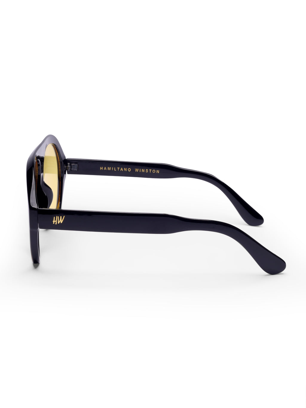 Men's Black Yellow Aviator UV Protected Sunglasses