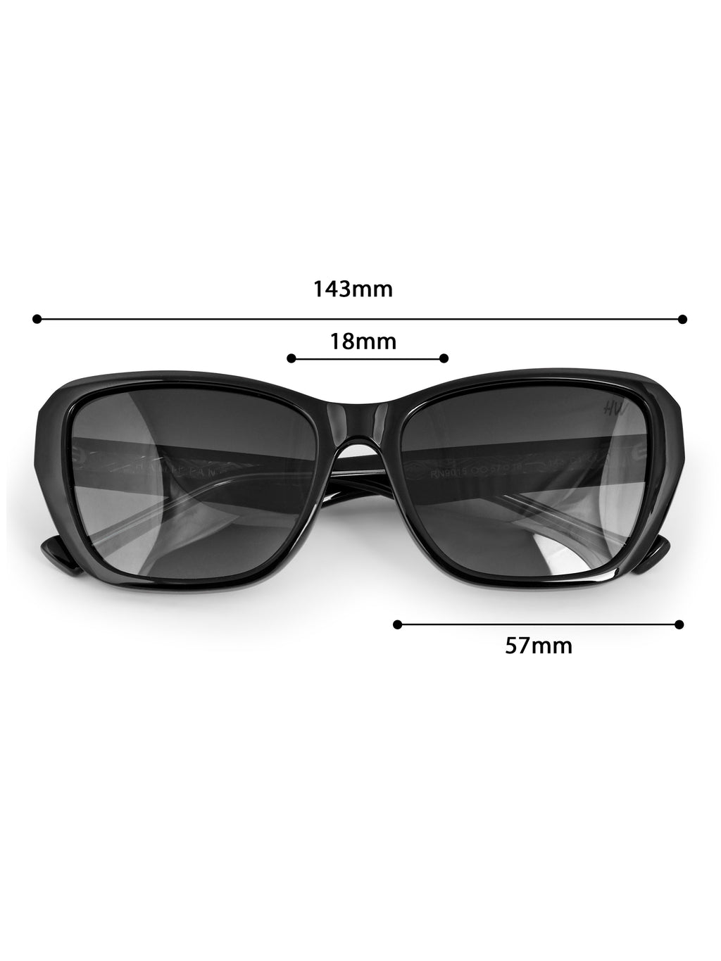 Women's Black Wayfarer UV Protected Sunglasses