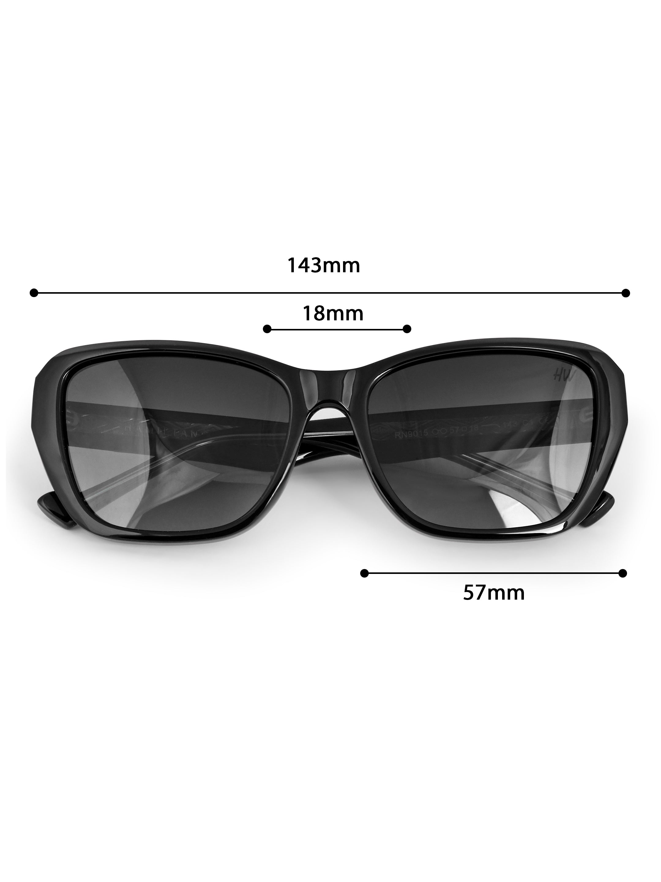 Women's Black Wayfarer UV Protected Sunglasses