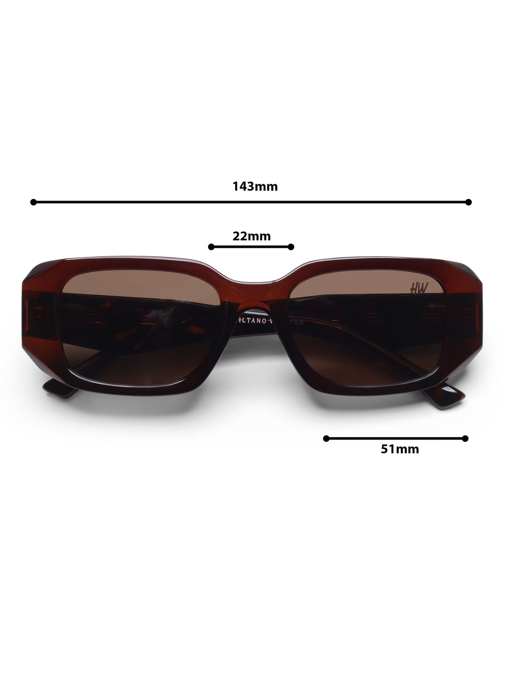 Aveline Oval Brown UV Protected Womens Sunglasses