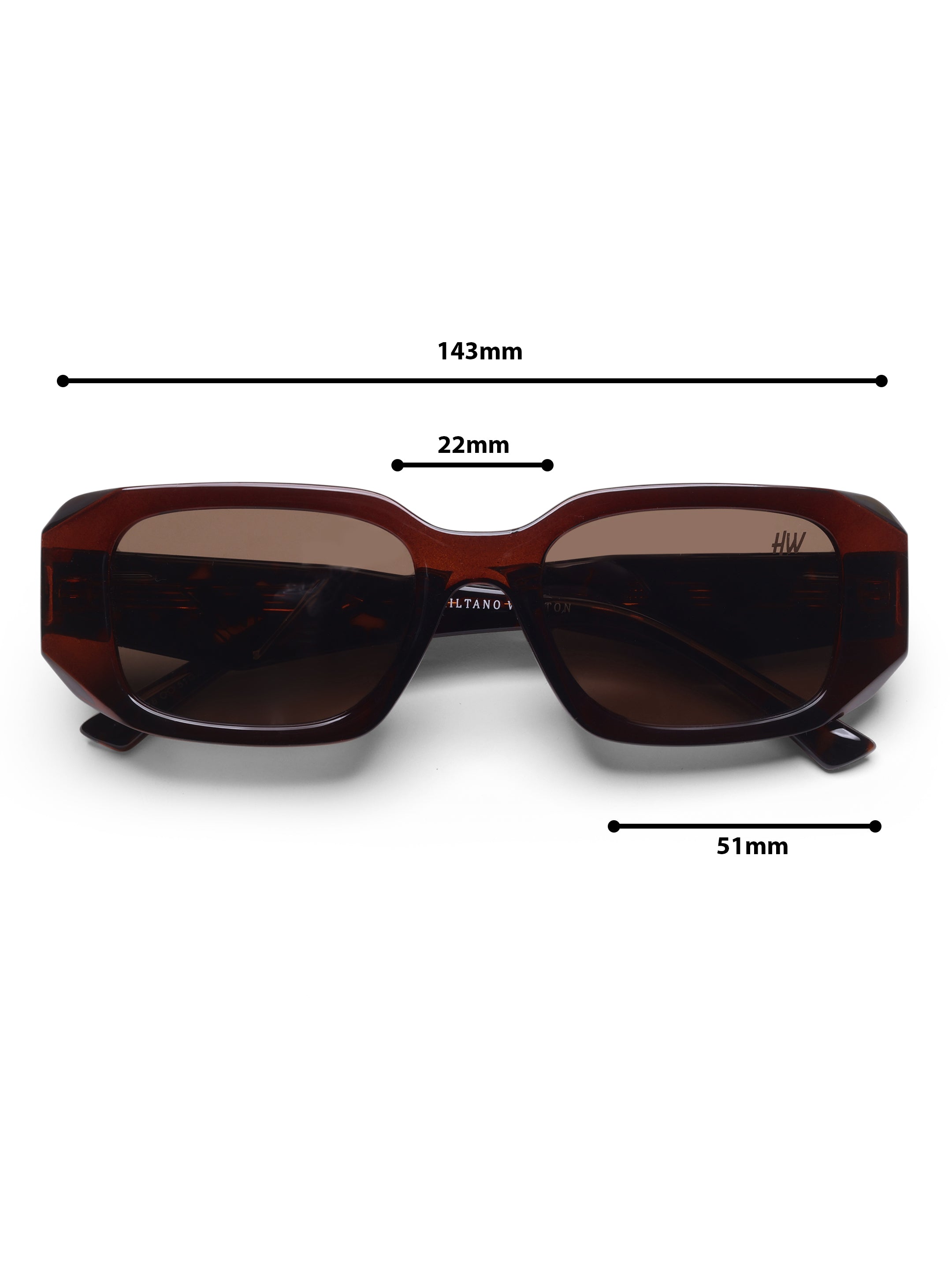 Aveline Oval Brown UV Protected Womens Sunglasses