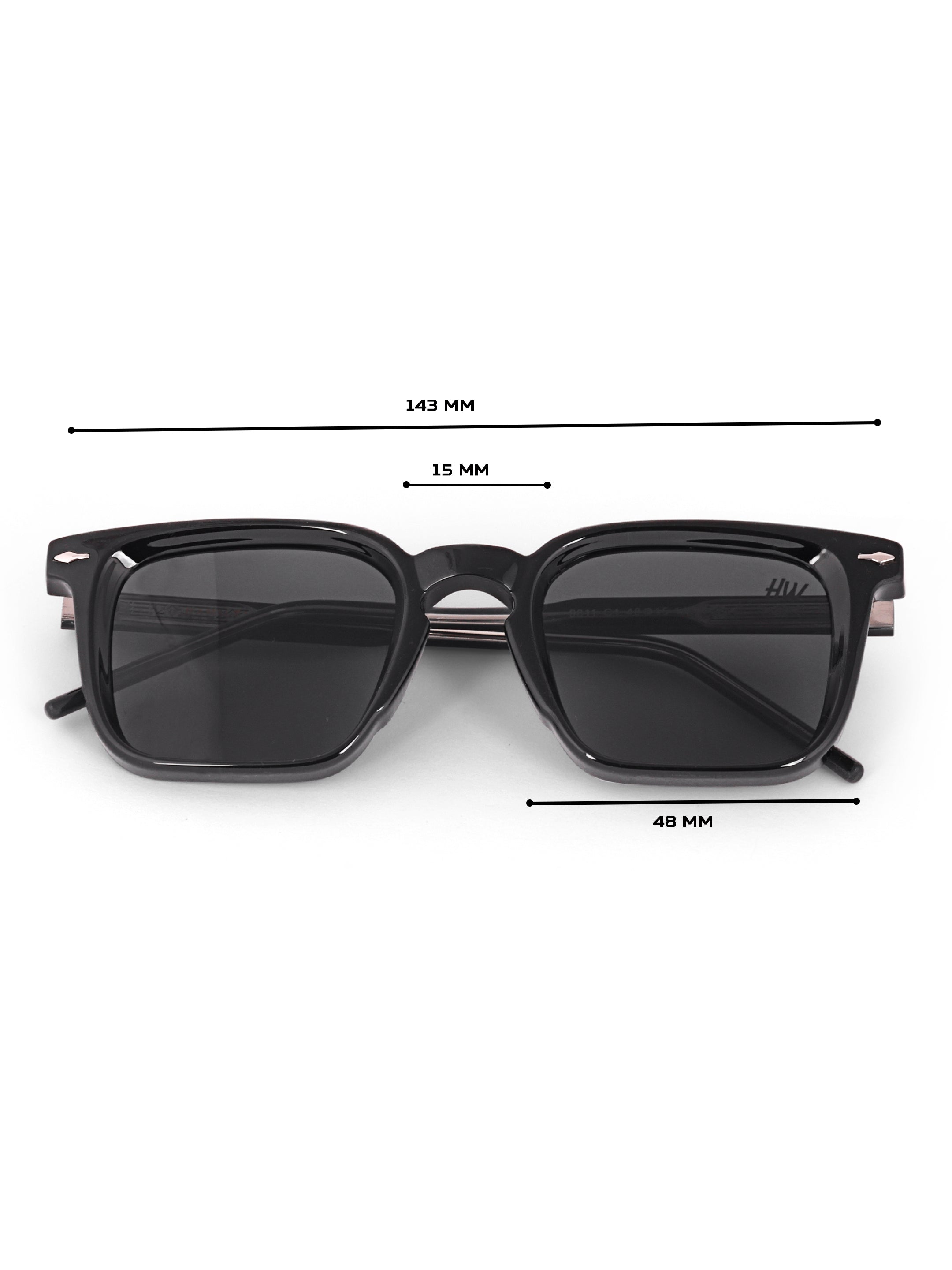 Men Wayfarer UV Protected Sunglasses Black