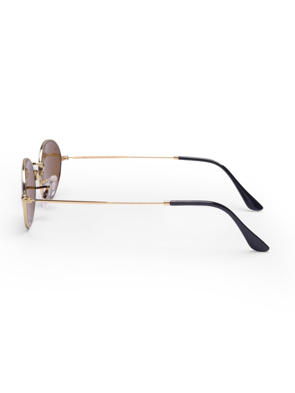 Women's Gold Brown Oval Sunglasses