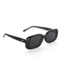 Women's Black Rectangular uv protected premium sunglasses by Hamiltano Winston
