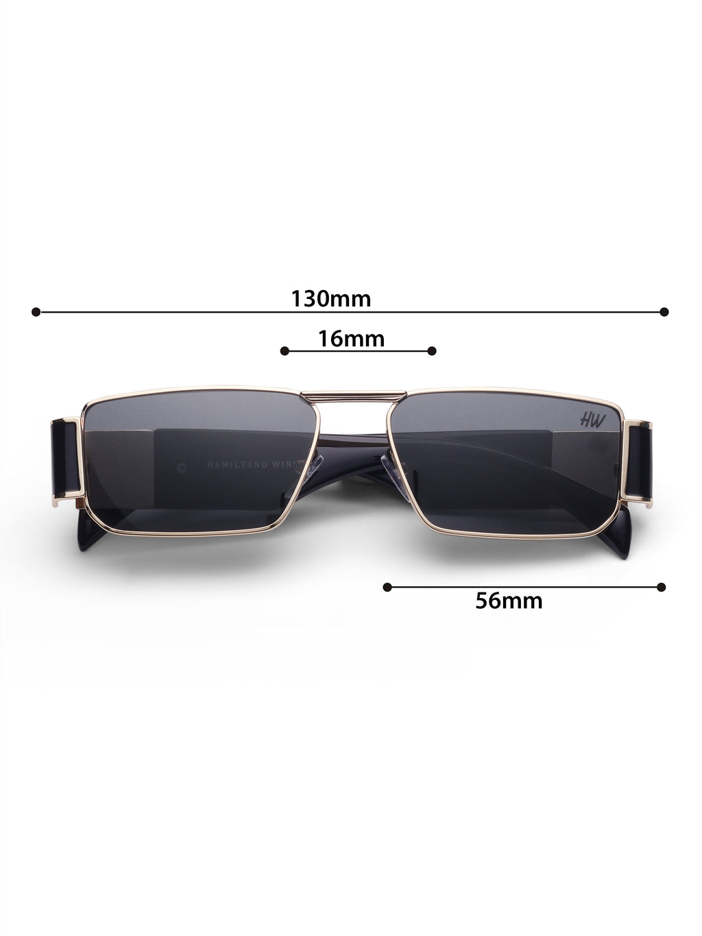 Men's Black Gold UV Protected Sunglasses